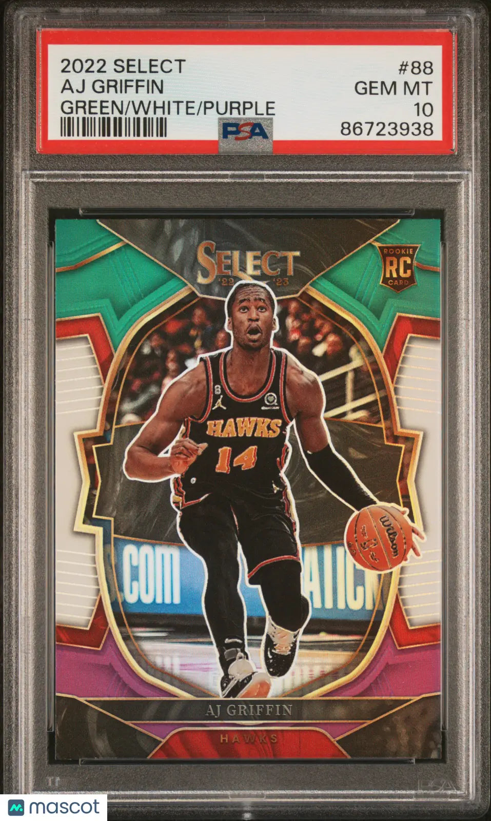 2022 Panini Select Basketball AJ Griffin Rookie Card - Green, White, Purple PSA 10 Gem Mint - Perfect for NBA Collectors & Basketball Memorabilia Enthusiasts