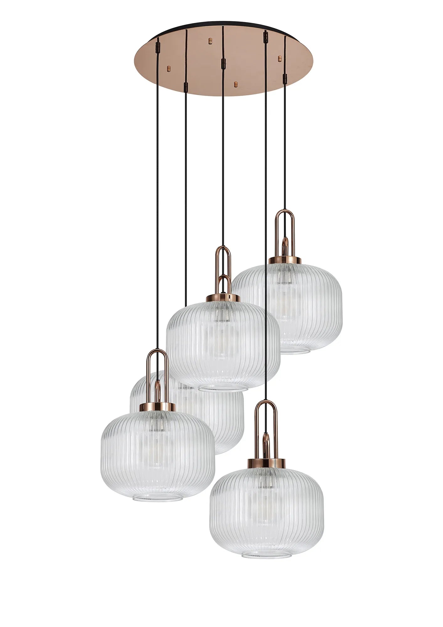 Stylish Cadiz 5-Light Cluster Pendant Light Fixture - Modern Ceiling Lighting for Dining Room, Kitchen & Living Room