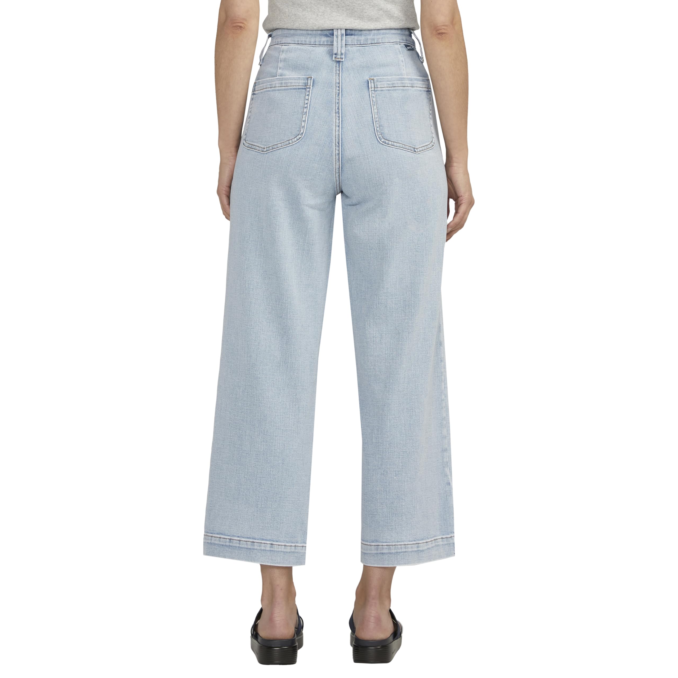 JAG Jeans Women's Sophia High Rise Wide Leg Cropped Jeans - Stretch Denim Pants for Casual & Office Wear - Comfortable Fashion for Everyday Outfits
