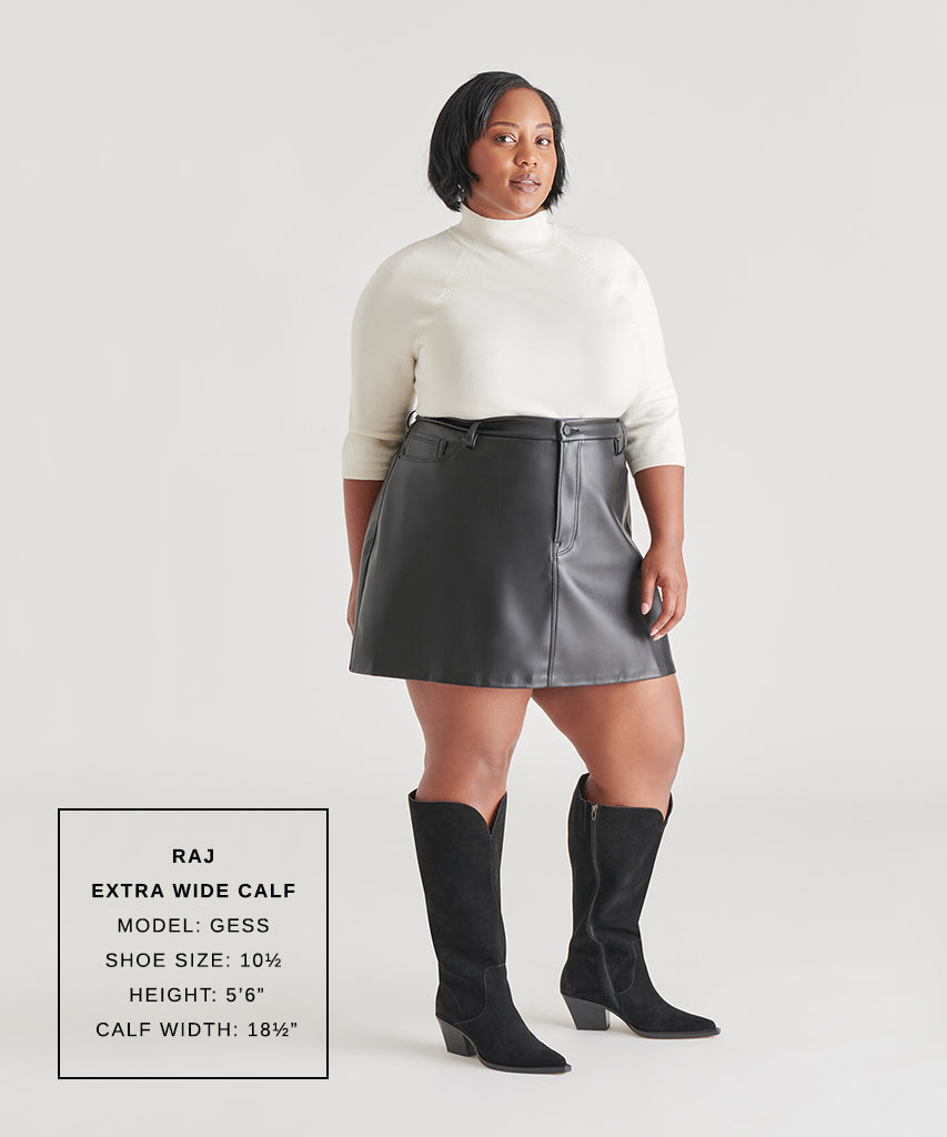RAJ Extra Wide Calf Boots for Women - Onyx Suede Ankle Boots for Comfort & Style | Perfect for Work, Casual Wear & Outdoor Activities