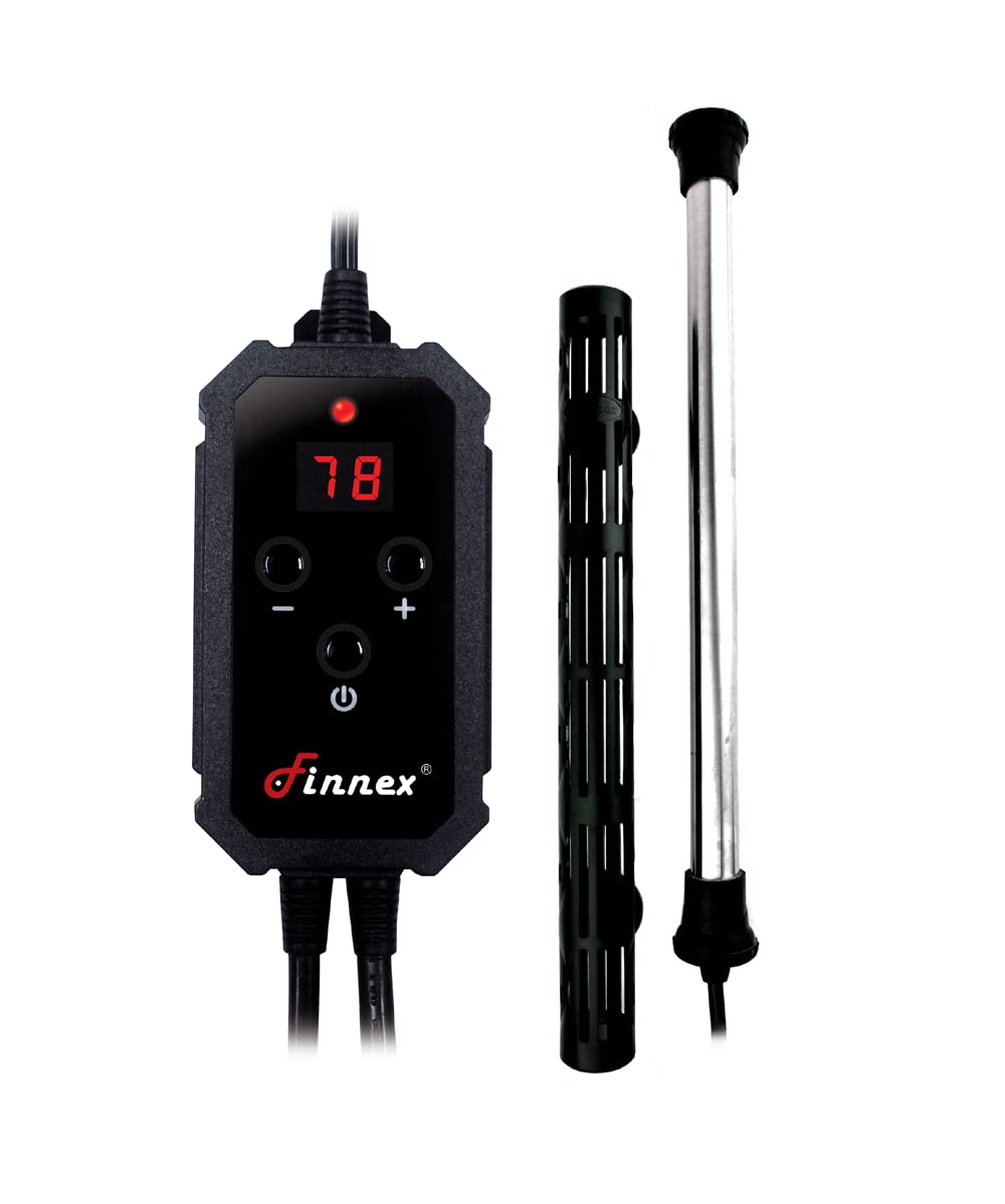 Finnex Titanium Aquarium Heater 400W - ETL Certified with Redundancy Protection & Heater Guard - Reliable Fish Tank Water Heater for Saltwater & Freshwater Aquariums - Perfect for Home, Office or Pet Store Use