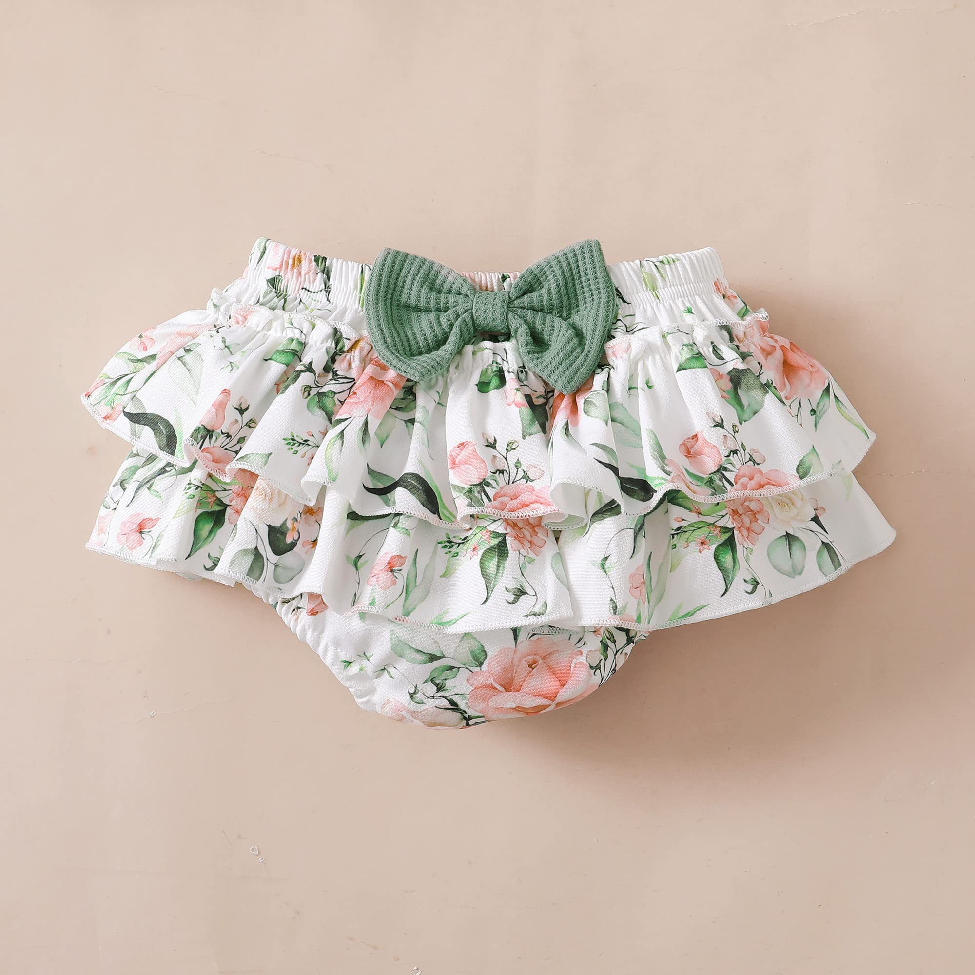Mioglrie Newborn Baby Girl Clothes Set - Floral Romper & Shorts Outfit for Summer | Cute Infant Toddler Outfits | Perfect for Playdates, Beach Trips & Photo Shoots