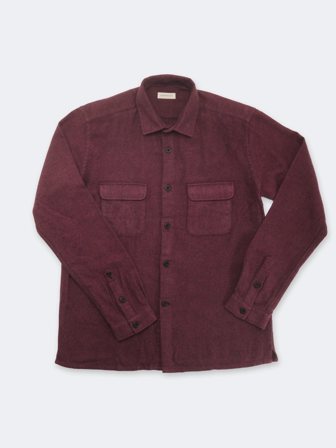 Premium Flannel Shirt for Men - Pinho Bordeaux Plaid Long Sleeve Button Down Shirt - Perfect for Casual Wear, Outdoor Activities & Fall Fashion
