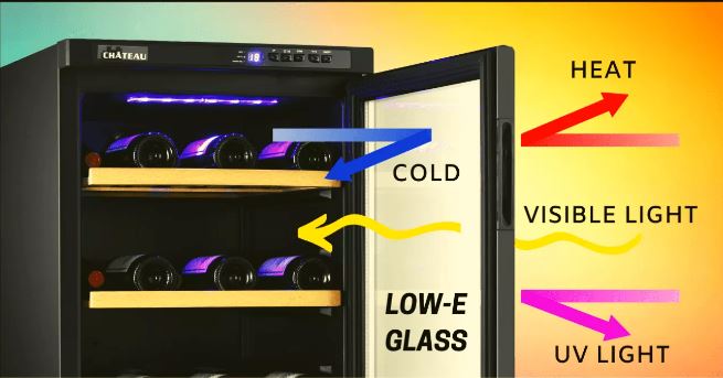 Chateau CW50THSNS 50 Bottle Wine Cooler Refrigerator - Dual Zone Temperature Control, Freestanding Design for Home, Bar, or Restaurant Use
