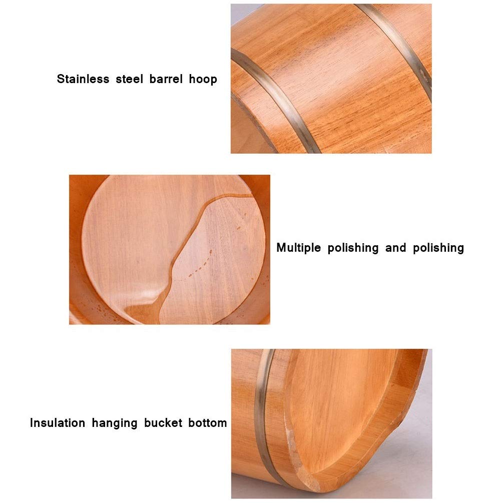 NUBAOzy Wooden Foot Bath Massager - Natural Wood Foot Spa Tub with Sauna Infusion for Relaxation & Detox - Perfect for Home Use, Pedicure, and Aromatherapy