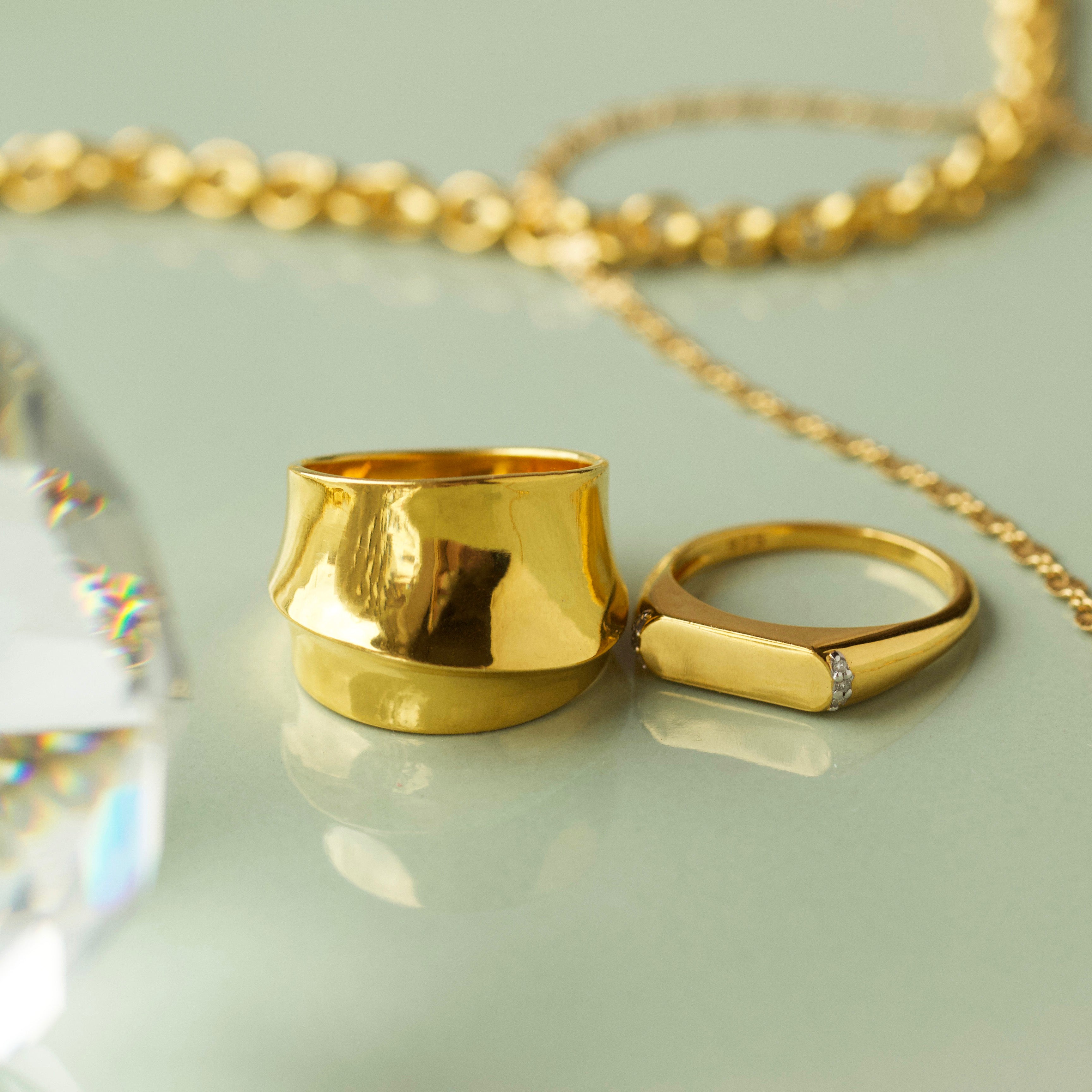 Louise Thompson Lucky Chunky Luxe Ring - Elegant Statement Jewelry for Women, Perfect for Parties, Weddings & Everyday Wear
