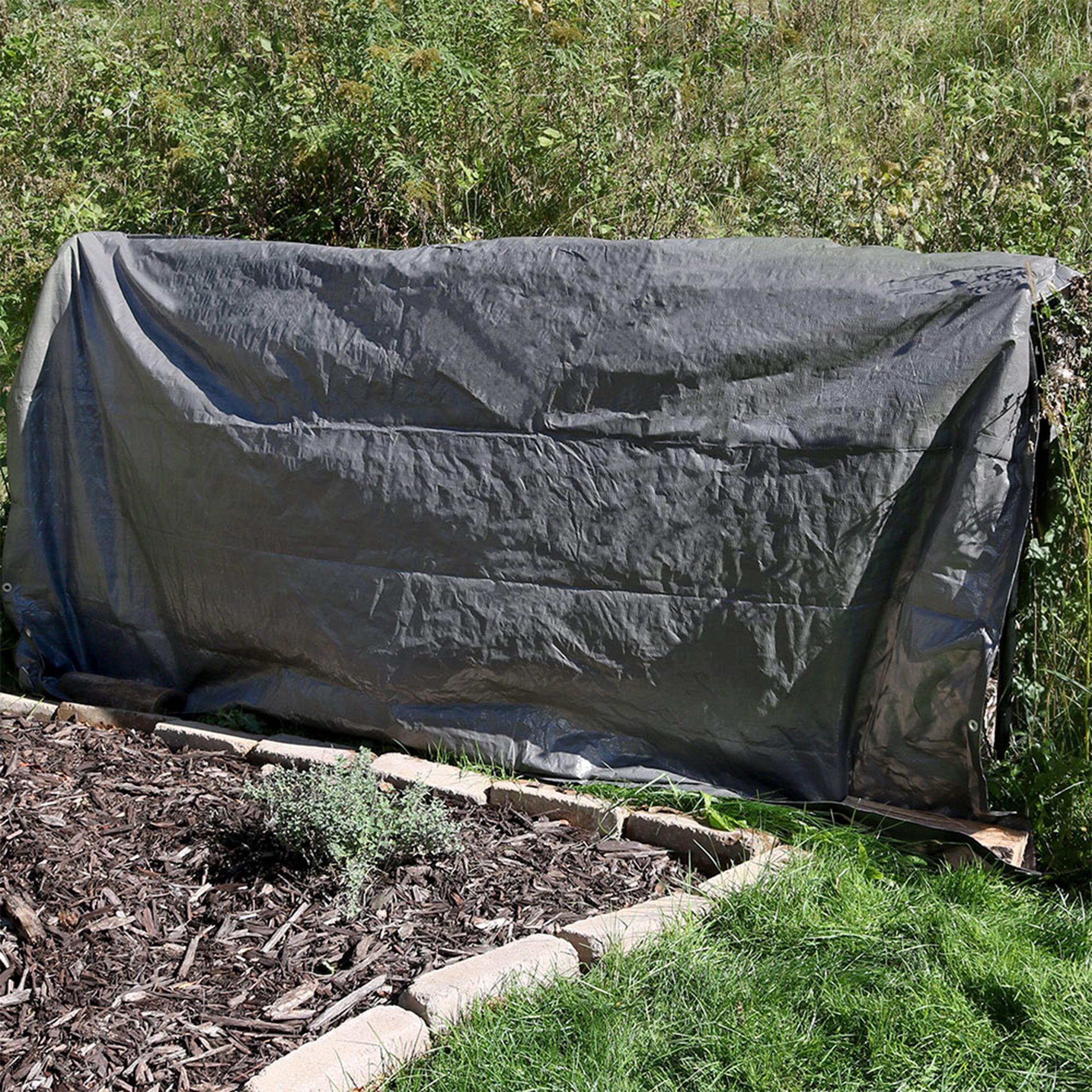 Heavy Duty Poly Tarp - 10x12ft Waterproof, UV Resistant, Multipurpose Outdoor Cover for Camping, Roof, Boat & Construction - Durable, Weatherproof & Tear-Resistant Material