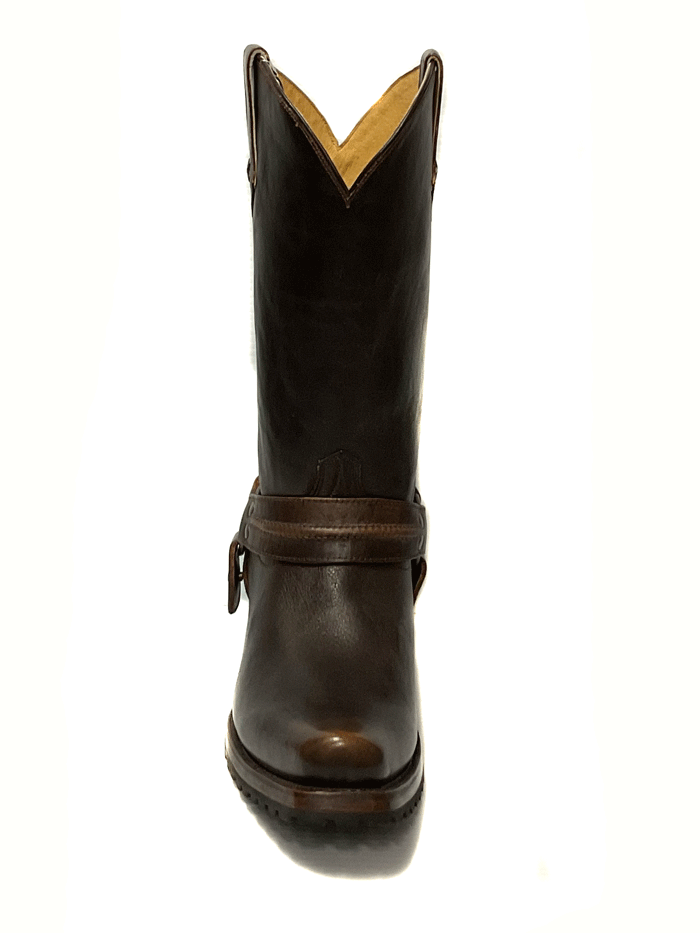 Roper Men's Plain Ole Harness Lug Boots - Brown Leather Work Boots for Cowboy, Ranch & Outdoor Activities - Durable Comfort for Riding, Hiking & Farming