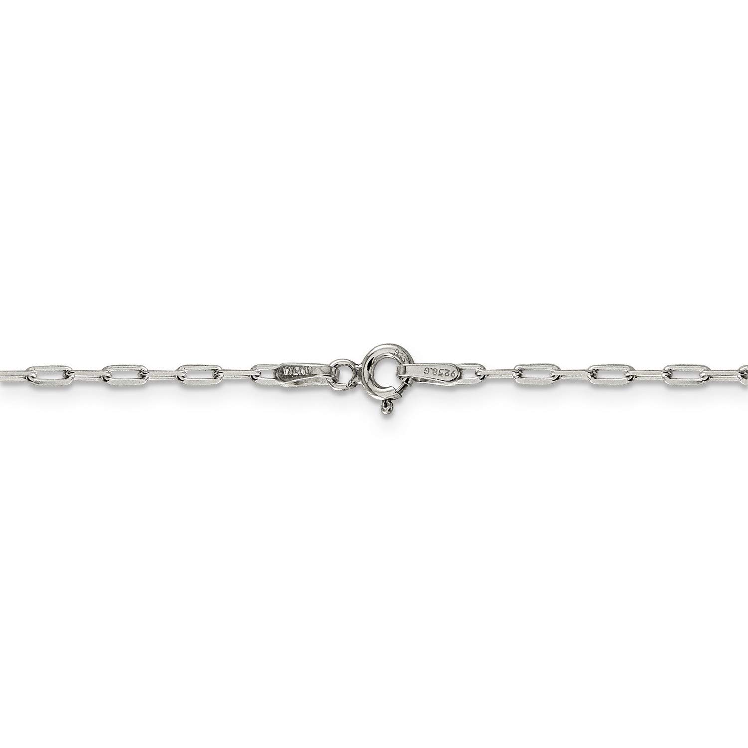 .925 Sterling Silver Rectangular Link Cable Chain Necklace or Bracelet for Women - Durable Fashion Jewelry for Daily Wear, Gift Giving & Special Occasions