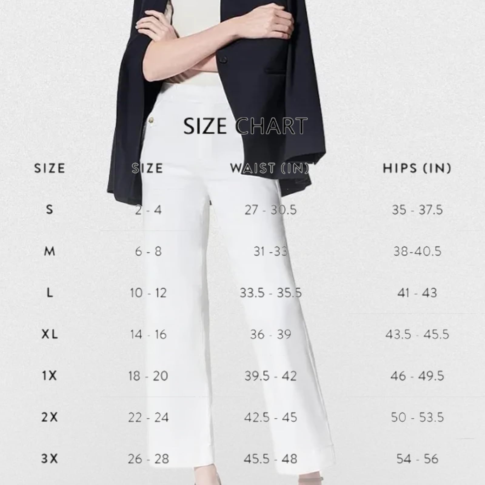 Ulookgd Women's Tummy Control Stretch Twill Cropped Wide Leg Pants - Plus Size High Waisted Baggy Jeans for Casual Wear & Office Outfits