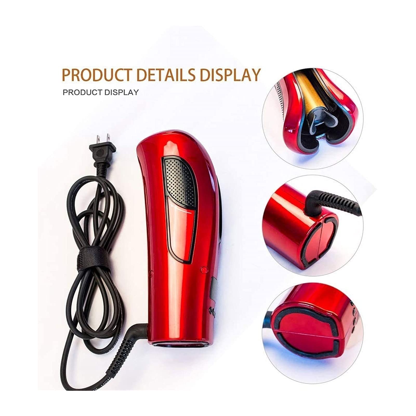 HHWKSJ Cordless Auto Hair Curler - Rechargeable Rotating Ceramic Curling Iron with LCD Display, Adjustable Temperature & Timer for Perfect Curls | Fast Heating, Portable Hair Styling Wand for Home, Travel & Salon Use