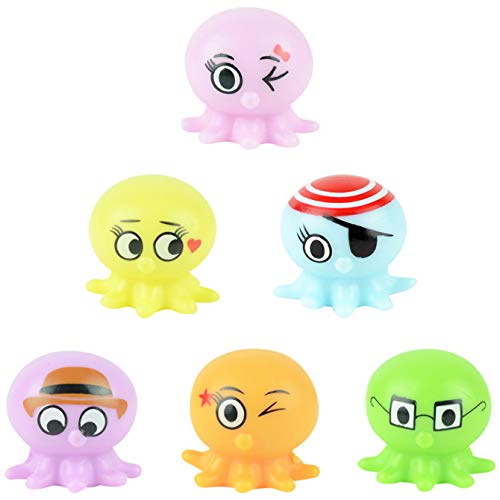 Cute Octo Squishies & Pencil Toppers (14-Pack) - Fun Stress Relief for Kids & Office