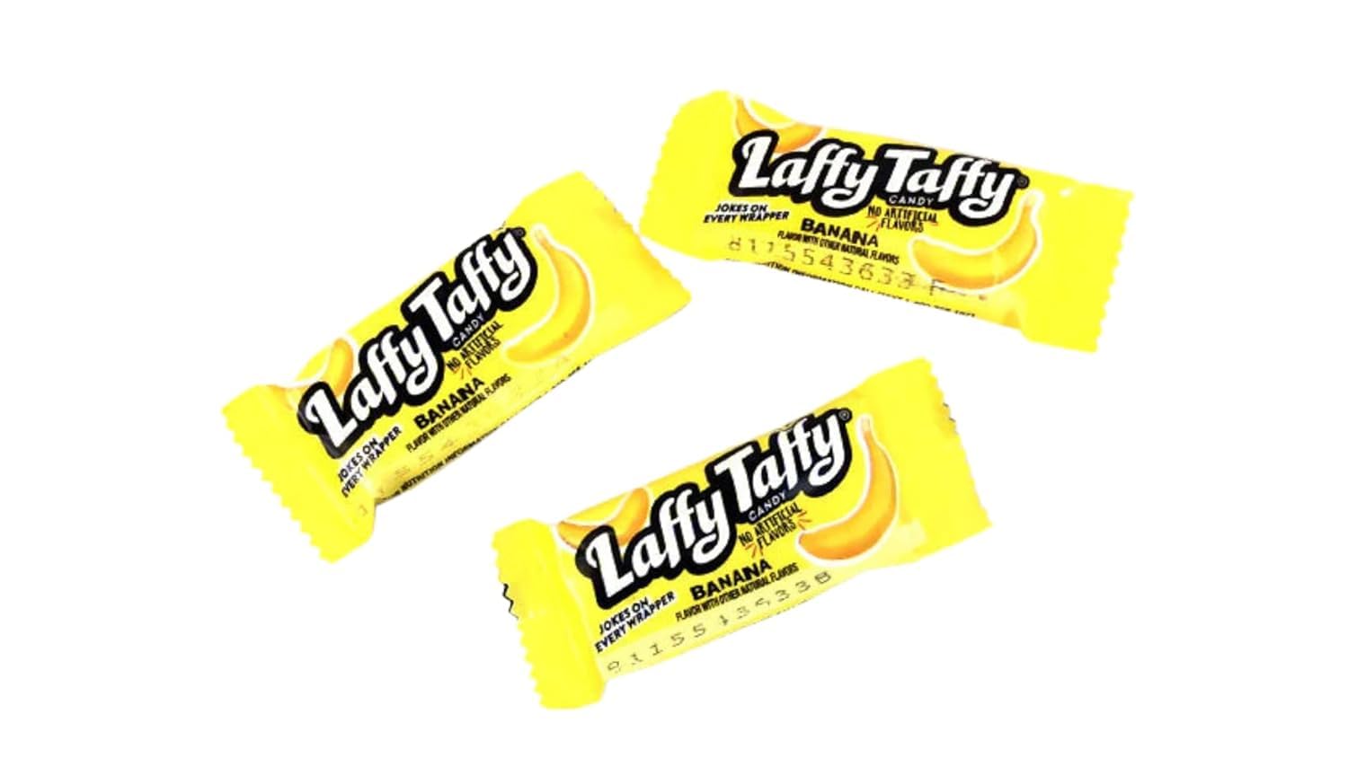 Laffy Taffy Bulk Candy - 1 LB Assorted Flavors (Cherry, Banana, Sour Apple) - Chewy Taffy Candy for Parties, Piñatas, Halloween, Easter & Office Treats - Bulk Candy for Kids & Adults