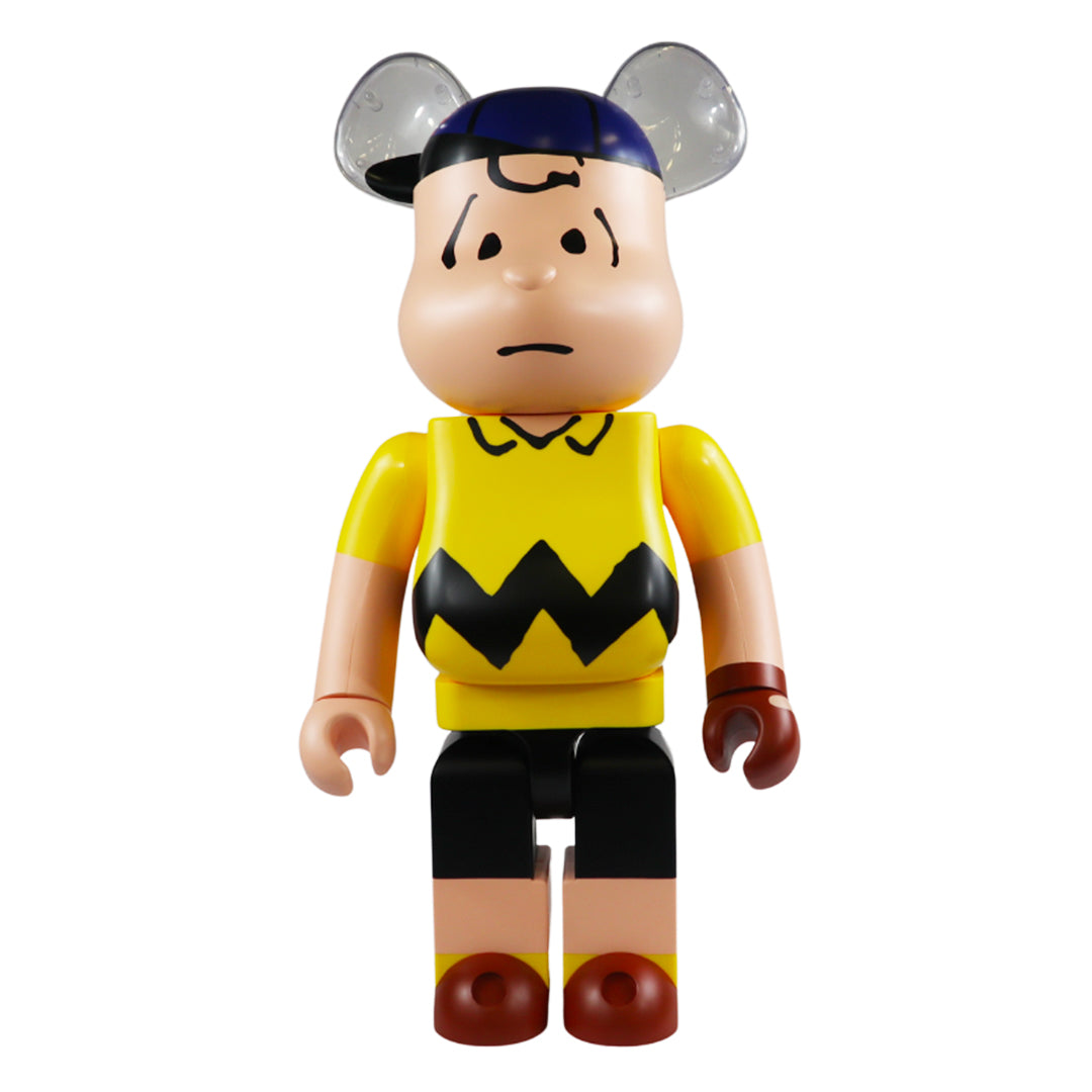 1000% MLB x Peanuts Bearbrick Charlie Brown New York Mets Collectible Figure - Perfect for Baseball Fans, Snoopy Lovers & Vinyl Toy Collectors