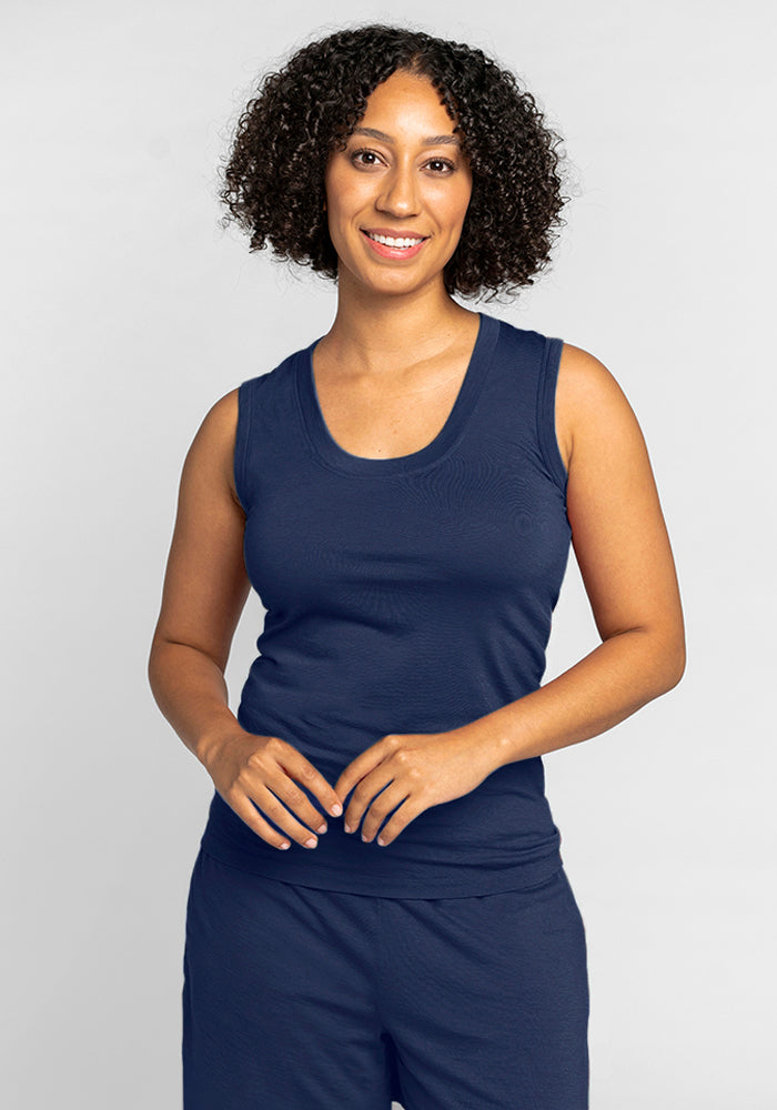 Phoebe Lounge Tank Top - Soft & Comfortable Women's Casual Sleeveless Shirt for Relaxing at Home, Yoga, or Summer Outfits