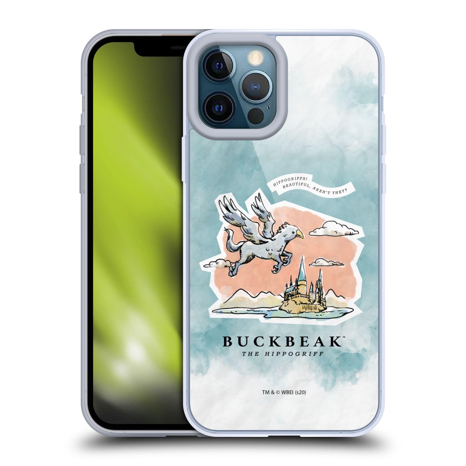 Harry Potter Buckbeak Deathly Hallows XVII iPhone 12 Pro Max Case - Officially Licensed Soft Gel Cover by Head Case Designs - Perfect for Wizarding World Fans & Daily Use