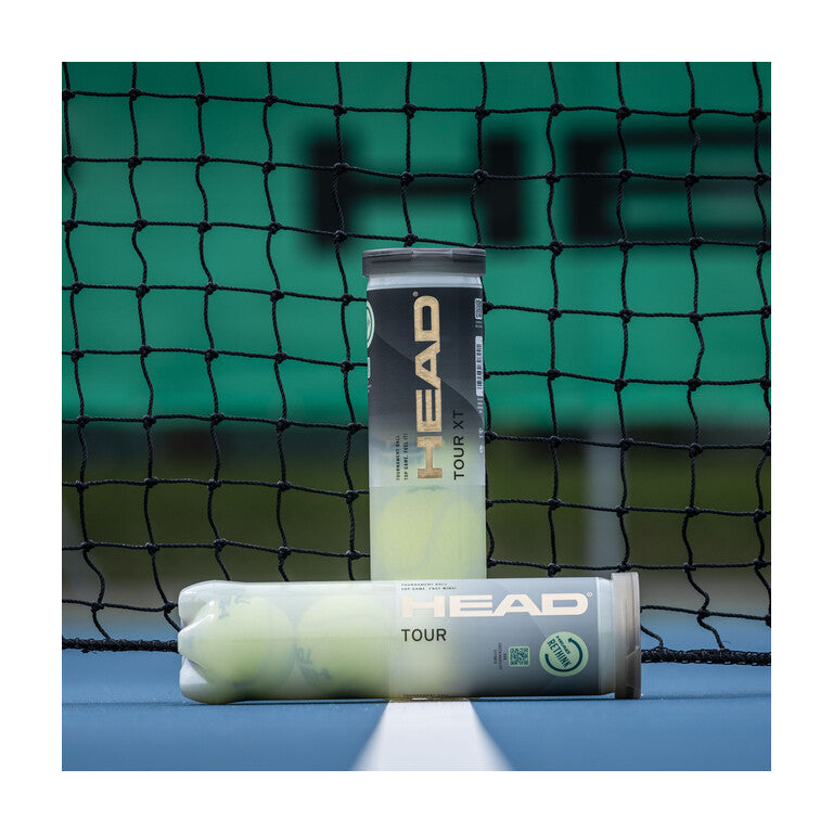 Head Tour Tennis Balls - 4 Pack | Premium Tennis Balls for Training & Match Play | Ideal for Court, Club & Recreational Use