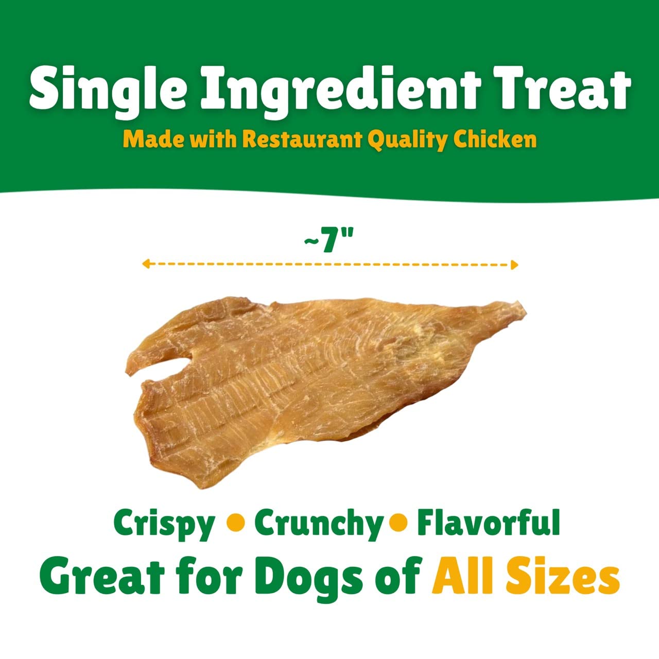 Premium Chicken Jerky Dog Treats - All Natural Dehydrated Chicken Breast Slices, Grain-Free & Healthy Training Snacks for Dogs (13 oz) - Perfect for Training Rewards, Travel Treats & Daily Dental Care