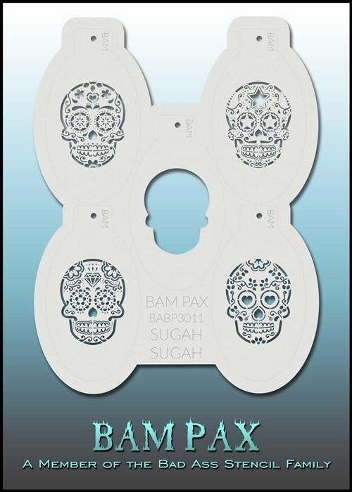 Sugah Sugah BAM PAX 3011 Stencil Set - 12-Piece Reusable DIY Craft Stencils for Painting, Scrapbooking & Home Decor | Perfect for Walls, Furniture, Fabric & Wood Projects