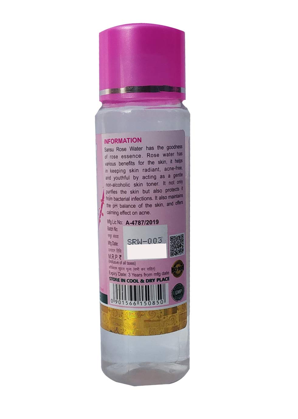 Buy SANSU Rose Water (Pack of 4 x 100ml) - Hydrating Facial Toner for Glowing Skin | Perfect for Daily Skincare Routine & DIY Beauty Treatments