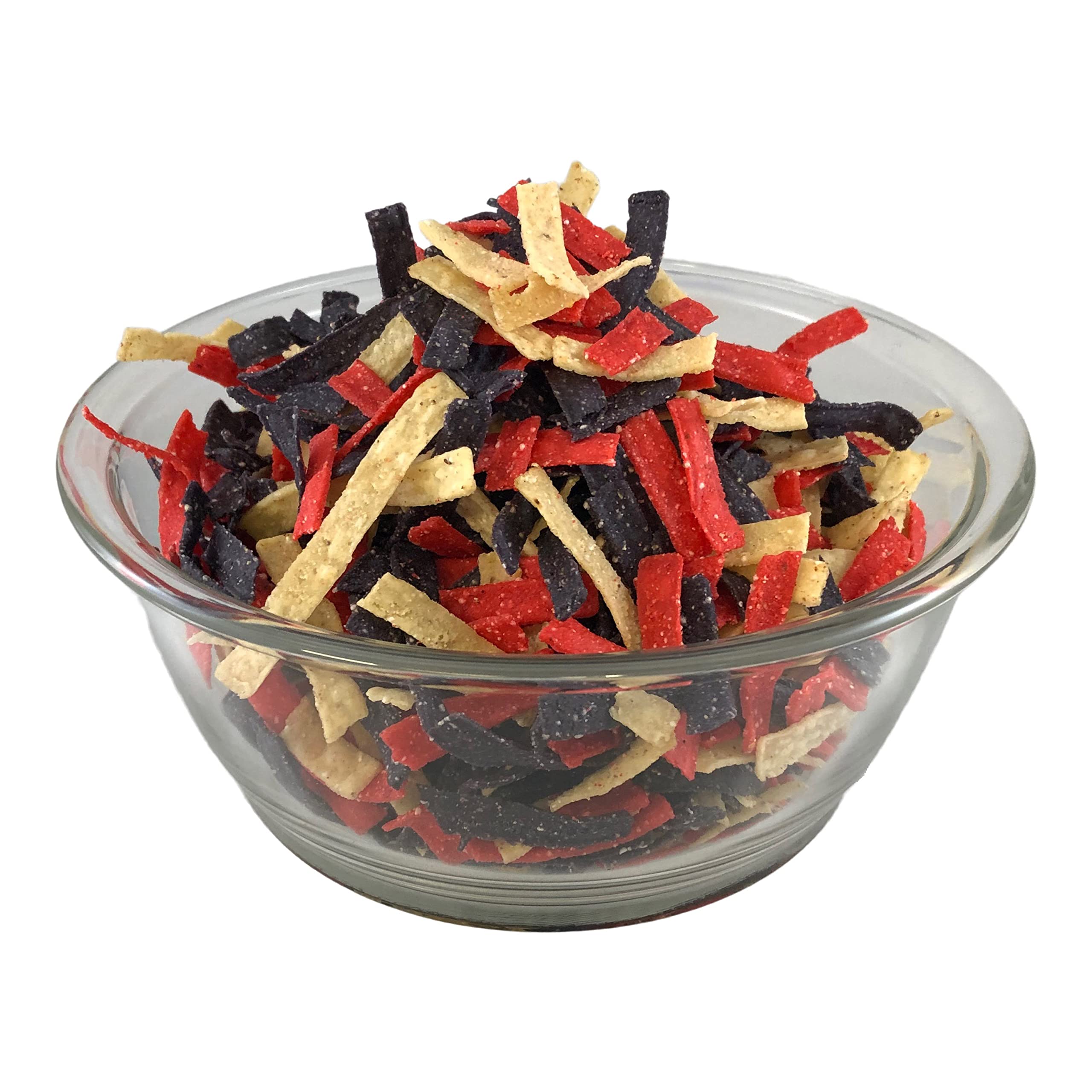Gourmet Tri Color Tortilla Strips - Crispy Southwest Salad Toppers & Snacks - 2 Pack (16oz Each) - Stay Fresh Resealable Bags - Perfect for Salads, Soups, Nachos & Party Snacking