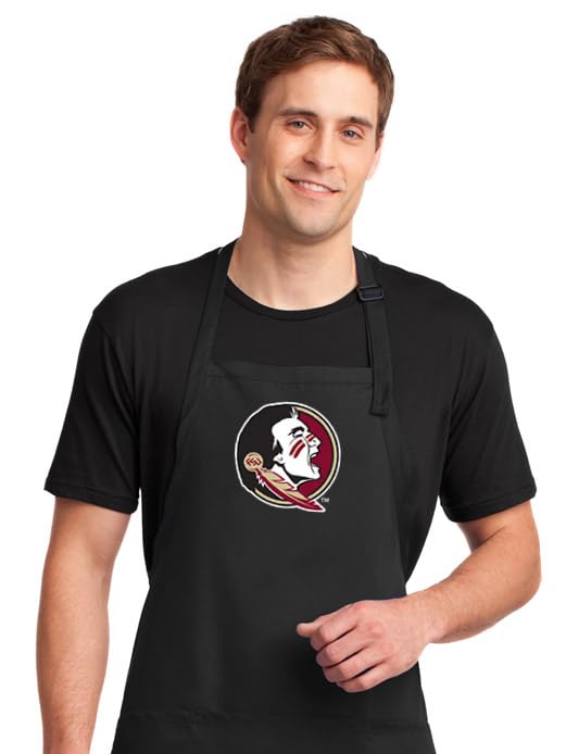 Florida State University (FSU) Apron - Large Size Unisex Kitchen Apron for Men & Women - Perfect Gift for BBQ, Cooking, Baking & Tailgating Parties