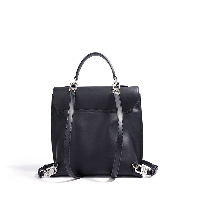 Premium Small Leather Hand Carry Backpack for Women & Men - Lightweight Travel Bag for Work, Gym & Daily Commute