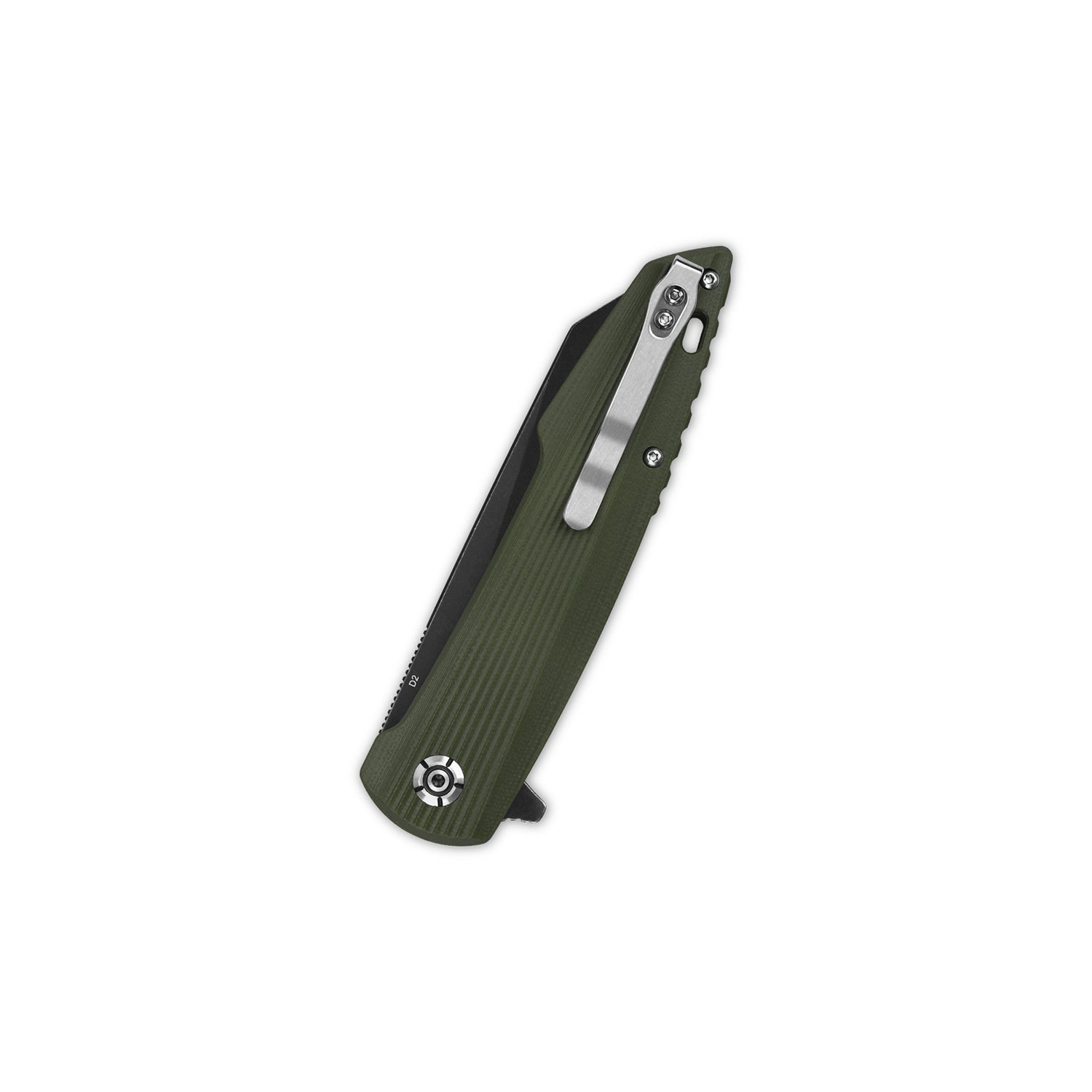 QSP Phoenix Liner Lock Pocket Knife - D2 Steel Blade, Green G10 Handle - EDC, Camping, Hiking & Outdoor Survival Tool