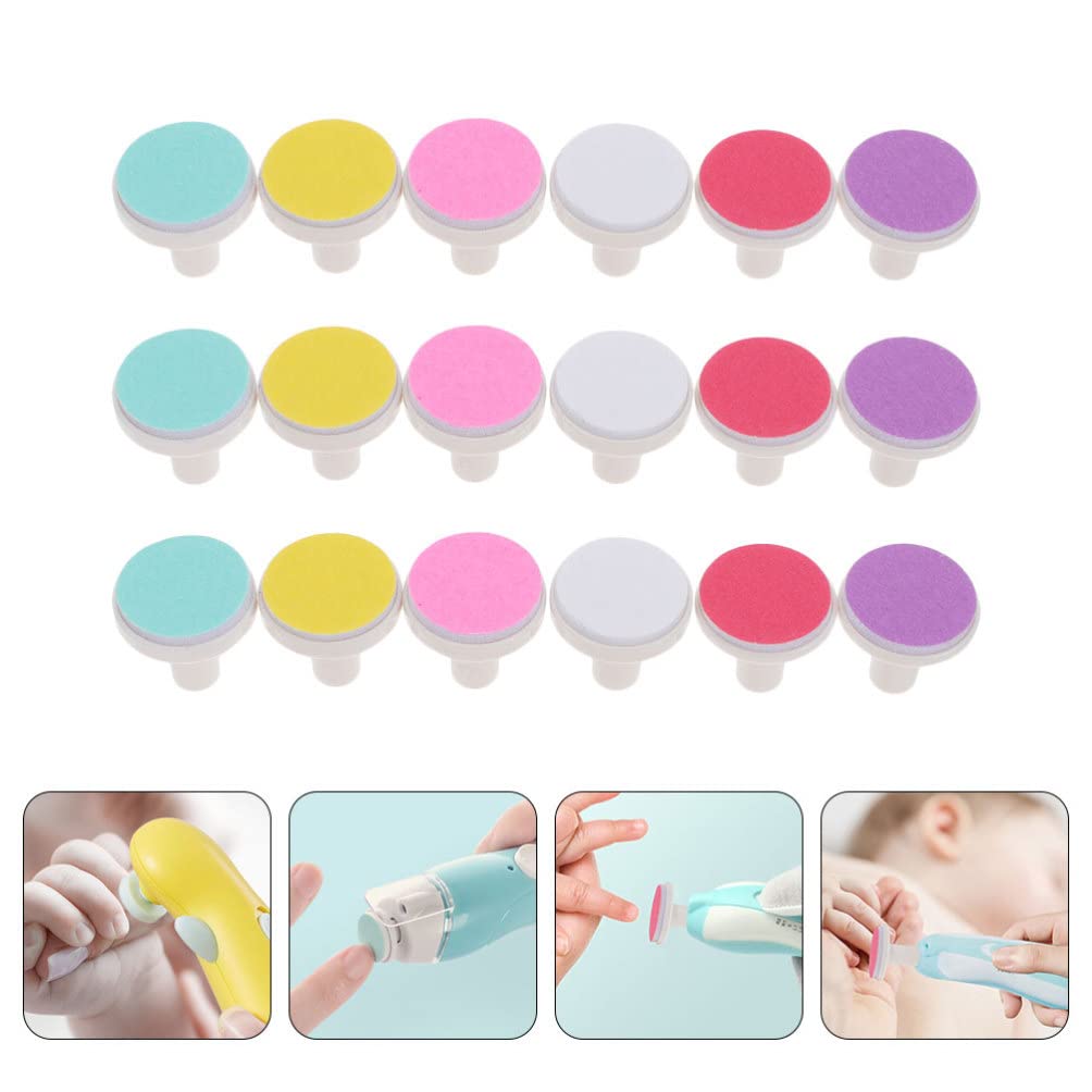 18-Piece Electric Nail File Replacement Pads Set - Nail Grinding Heads & Buffing Pads for Manicure, Pedicure & Nail Care - Compatible with Most Electric Nail Trimmers - Perfect for Home Salon, DIY Nail Art & Professional Use
