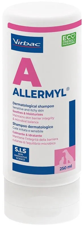Allermyl SIS Shampoo 200ml - Hypoallergenic & Soothing Shampoo for Sensitive Scalp - Gentle Cleansing for Adults & Kids - Perfect for Daily Use & Allergy-Prone Skin Care