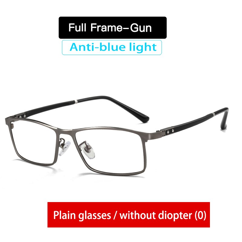 Aidien Men's Custom Lens Semi-Rimless Alloy Frame Eyeglasses AR5055 - Lightweight & Durable Glasses for Work, Reading & Everyday Use