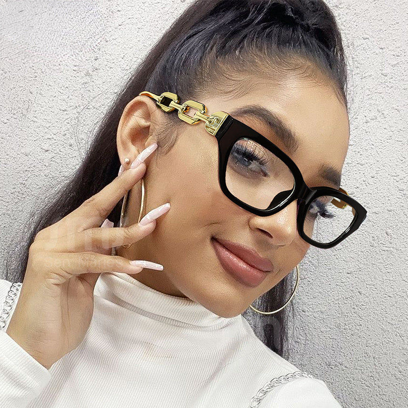 Stylish Cat Eye Blue Light Blocking Glasses for Women & Men - Anti Eyestrain Computer Glasses with Fashion Frames - Perfect for Office Work, Gaming & Screen Time