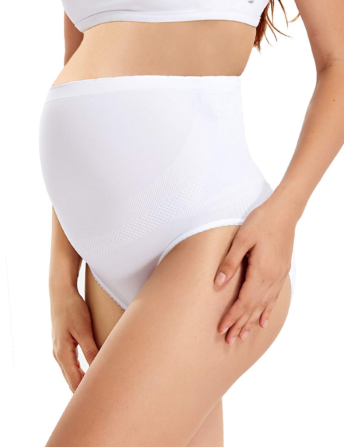 Gratlin Seamless High Waist Maternity Underwear for Pregnant Women - Comfortable Over The Bump Pregnancy Panties for Everyday Wear & Postpartum Recovery