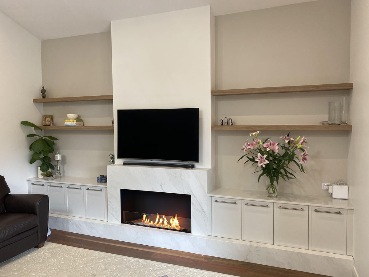 EcoSmart Fire Flex 68SS Single Sided Fireplace Insert - Energy Efficient Electric Fireplace for Home & Office - Perfect for Living Rooms, Bedrooms, and Winter Heating