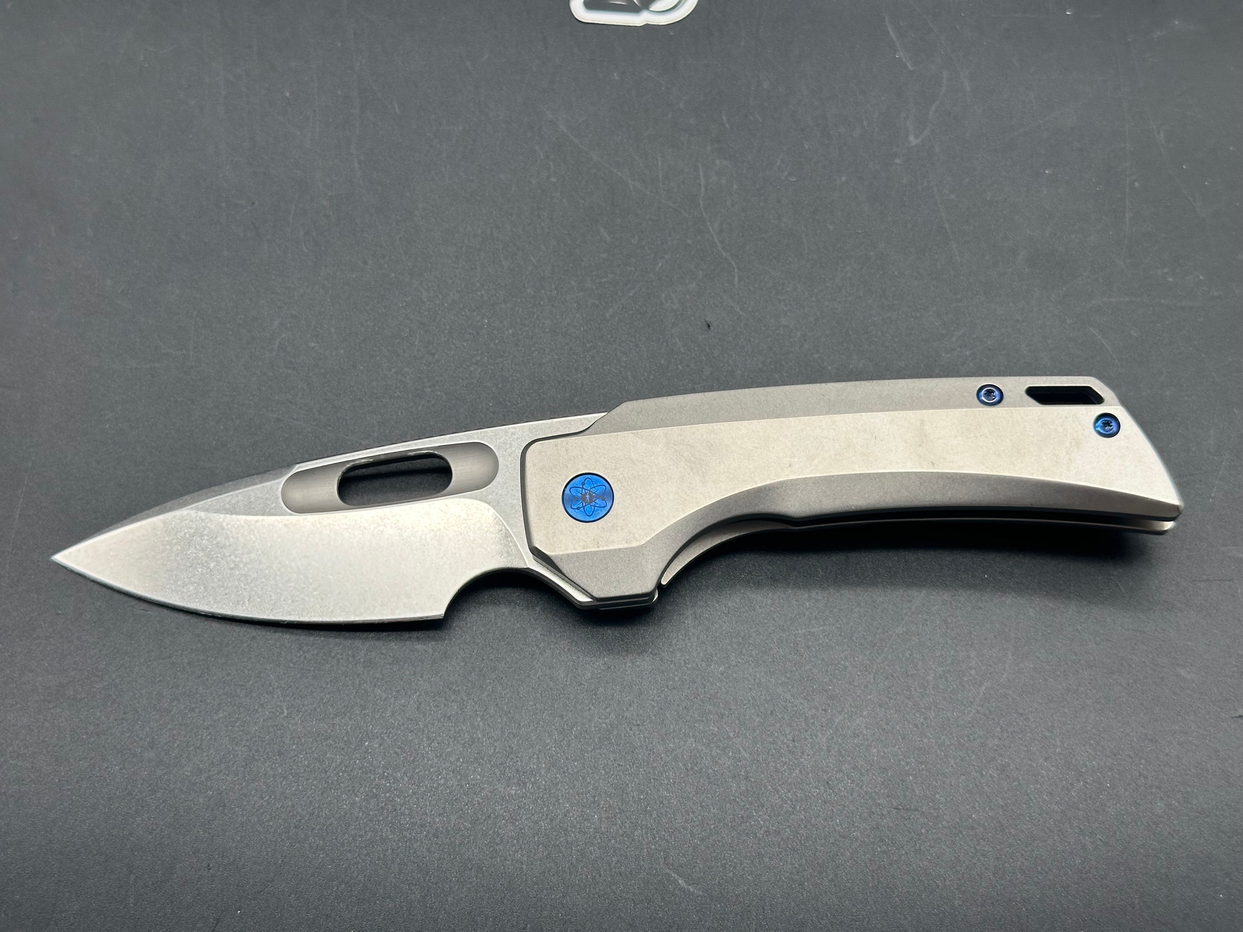 Empedc Nymble M390 Folding Pocket Knife - 4th Gen Custom Anodized Titanium Hardware - EDC Gear for Outdoor Camping, Hiking & Everyday Carry