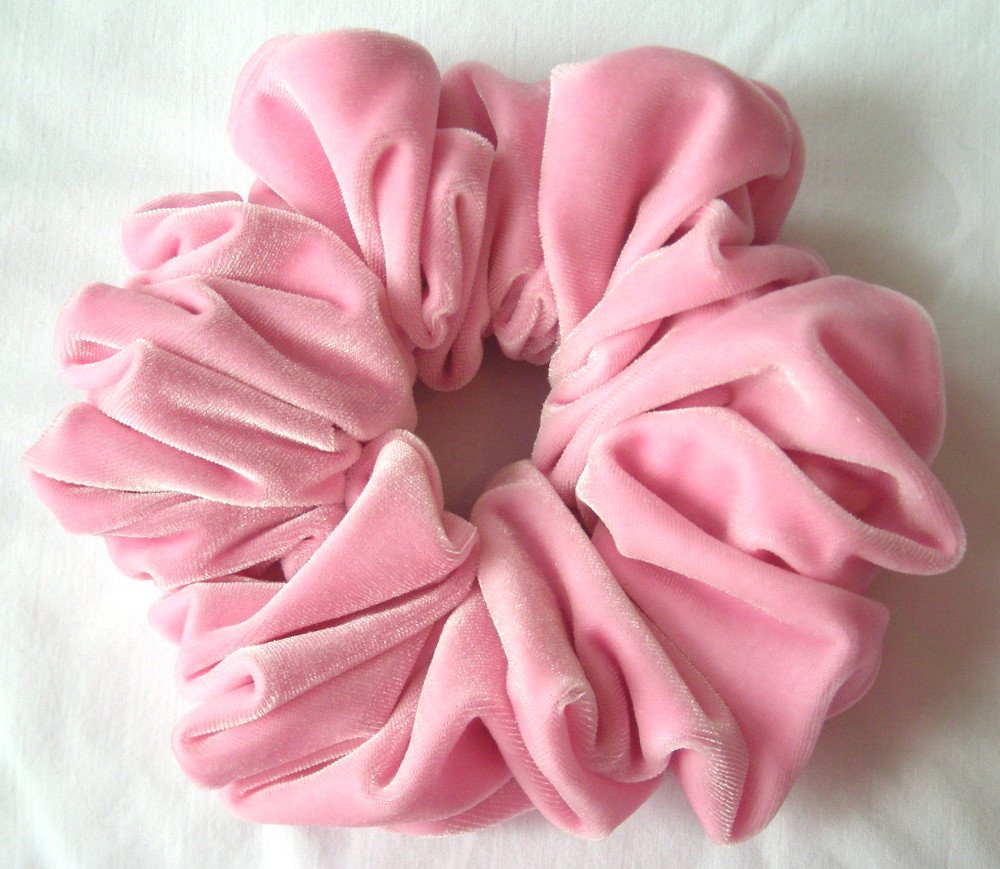 Soft Pink Velvet Hair Scrunchies - Extra Large Hair Ties for Women & Girls - Perfect for Workouts, Yoga, and Everyday Styling