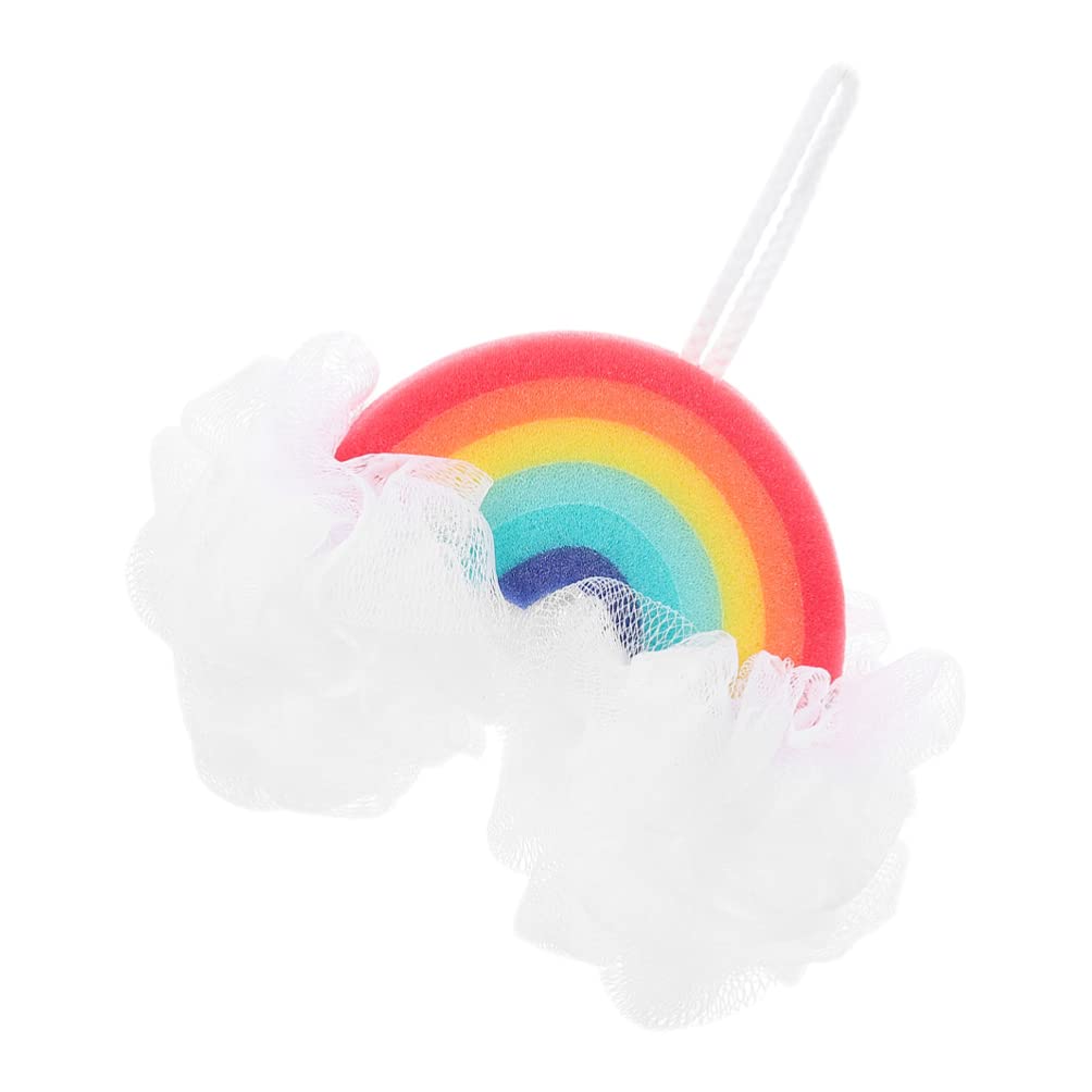 Rainbow Bath Sponges & Shower Loofah - Soft Cartoon Body Scrubber Mesh Puff for Women, Girls & Kids - Gentle Exfoliation & Skin Cleansing - Perfect for Daily Shower, Spa & Bath Time Relaxation