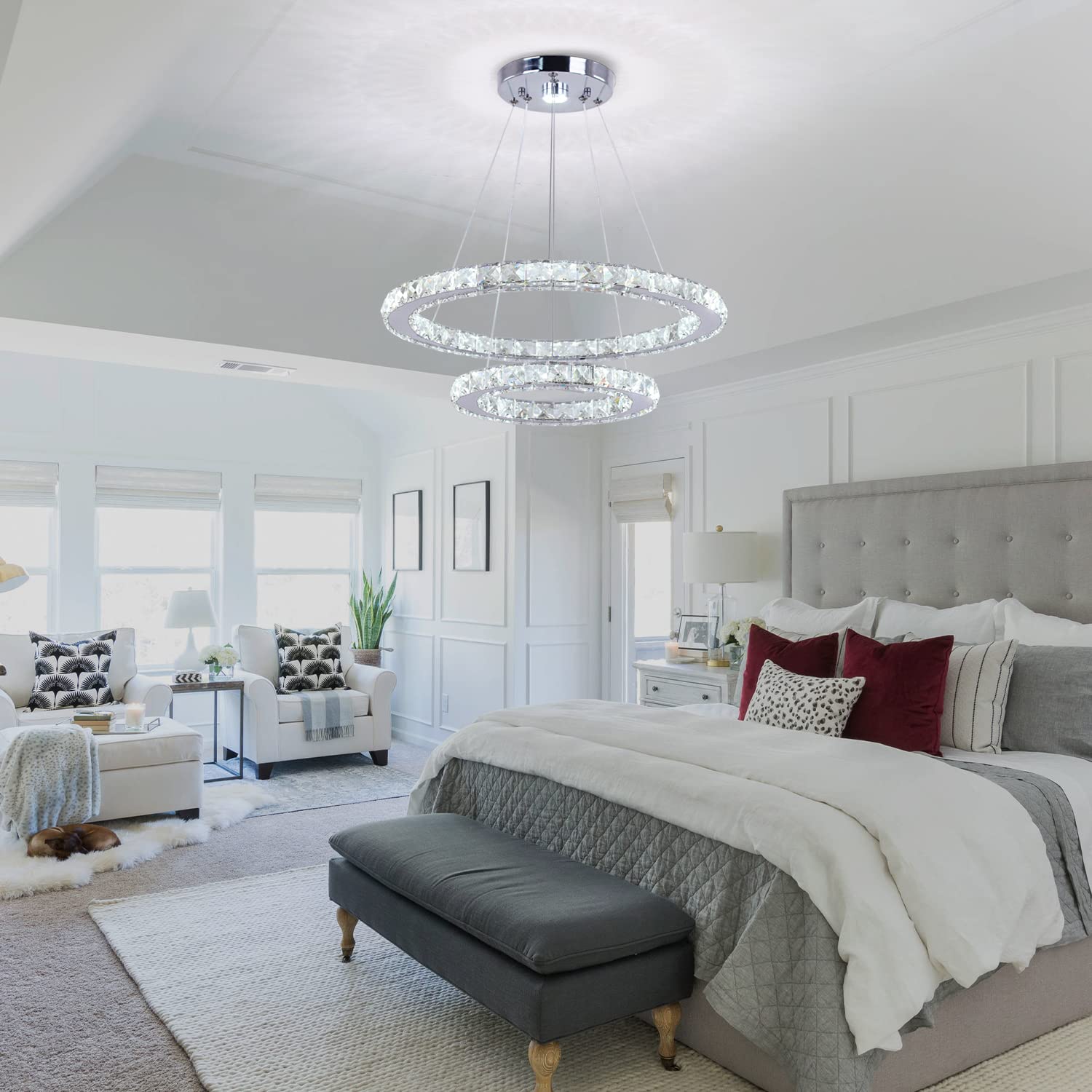 Modern LED Crystal Chandelier - 19.7