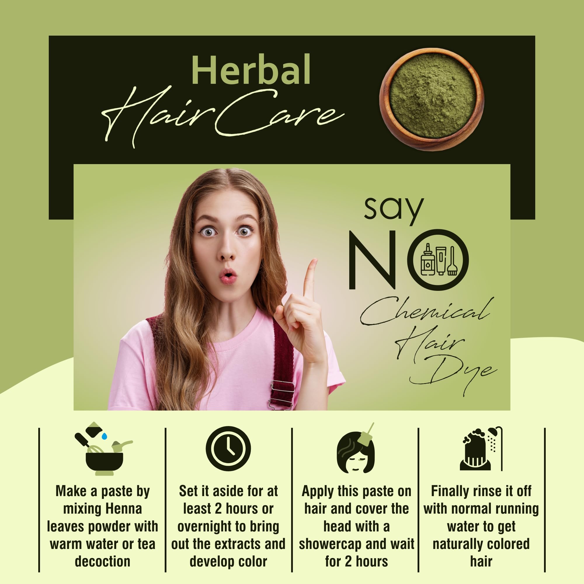Organic IYUSH Ayurvedic Henna Powder for Hair – 400gm | Natural Herbal Hair Dye & Conditioning Treatment | Chemical-Free Gray Coverage & Hair Coloring | Perfect for DIY Hair Care, Bridal Mehendi, and Natural Hair Styling