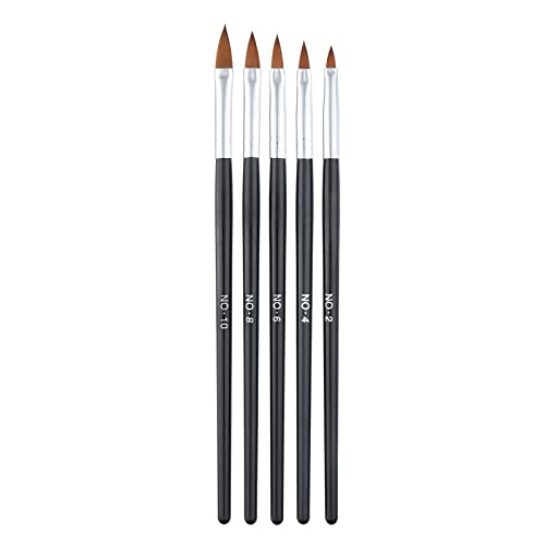 Professional 5-Piece Crystal Nail Art Pen Set - Thin Rod Manicure Tools, Nail Brushes & Carving Pens for Gel Polish, Nail Line Design & 3D Art - Perfect for Salon, Home DIY & Professional Nail Artists