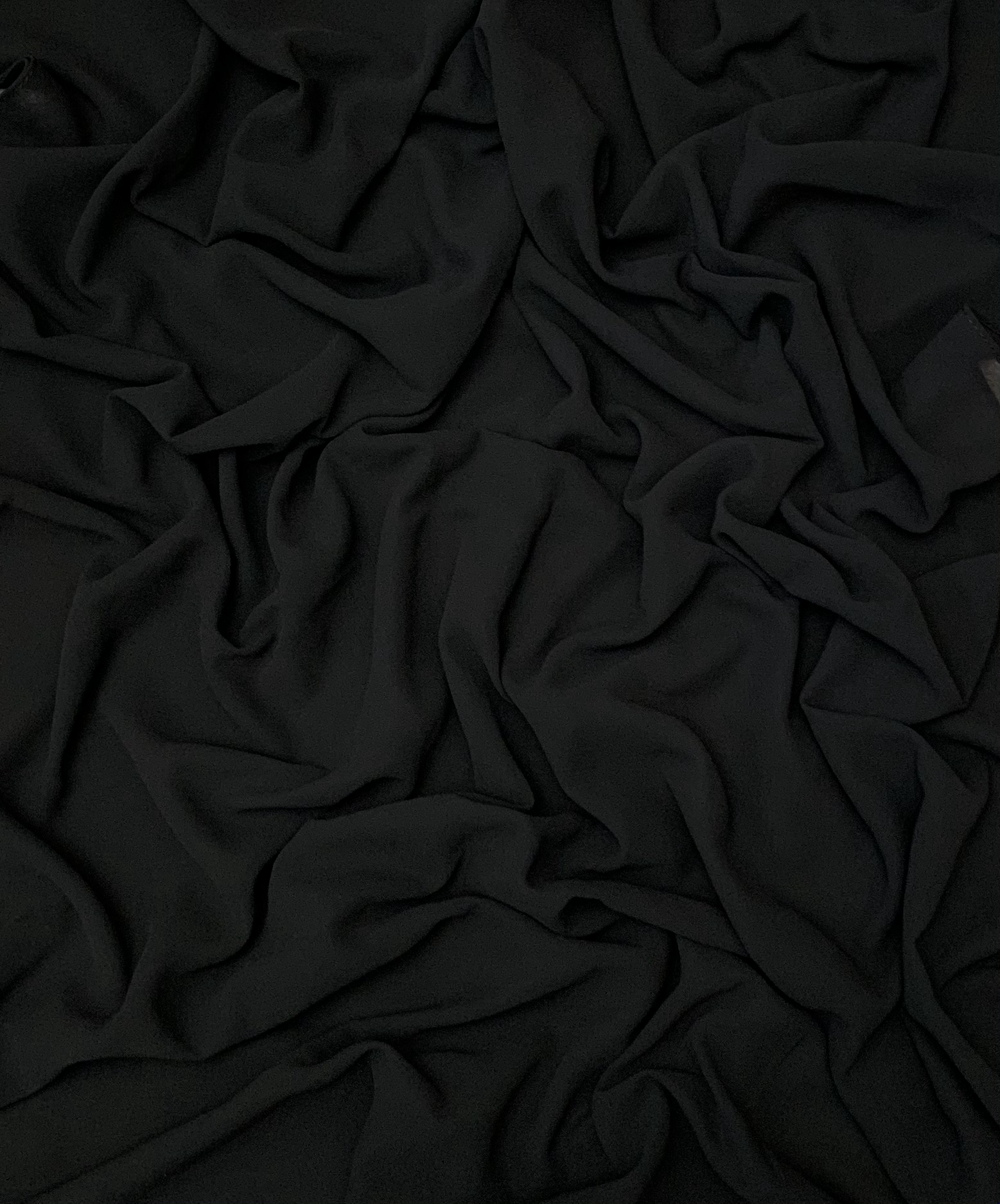 Luxury Black Chiffon Fabric - Elegant & Lightweight Material for Dresses, Scarves, and Evening Gowns | Perfect for Sewing, DIY Fashion & Special Occasion Outfits