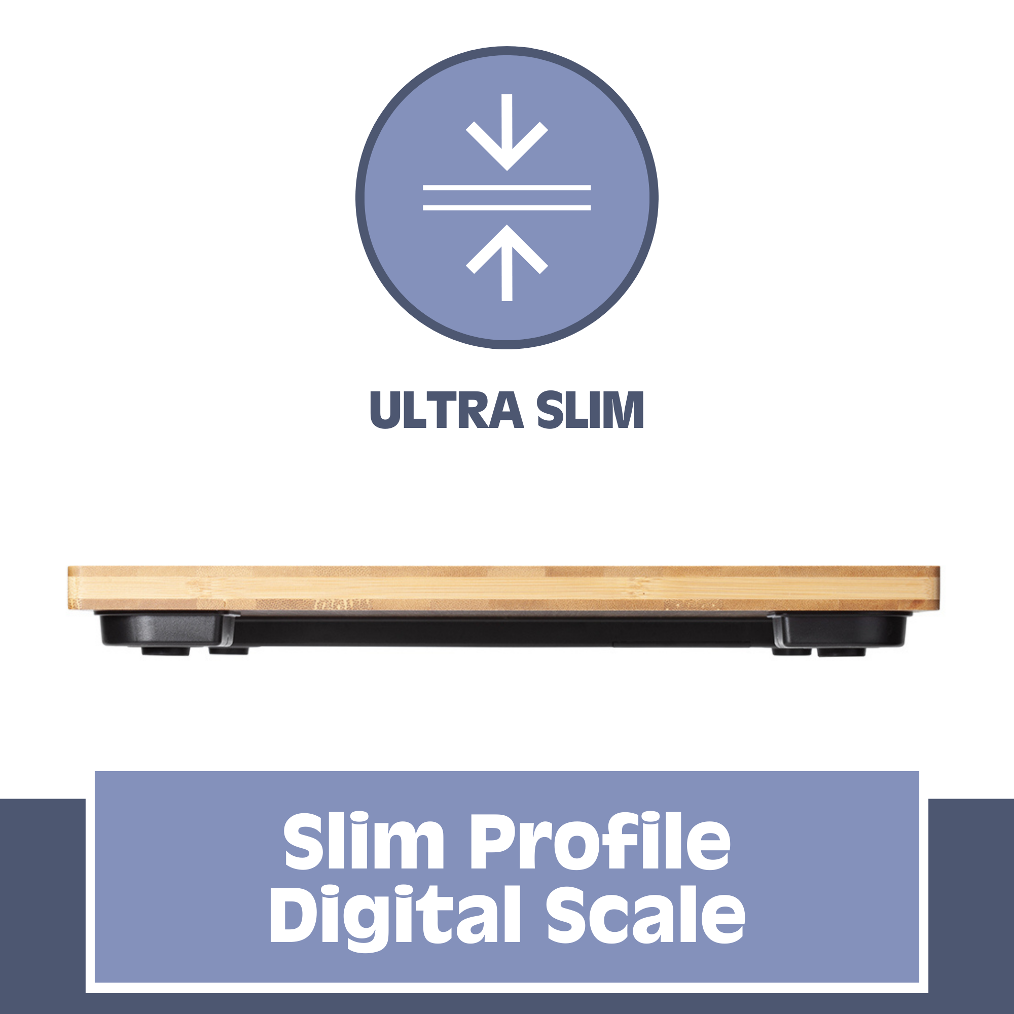 Smart Digital Bathroom Scale - Accurate Body Weight Measurement with Auto Step-On Technology, Ultra Slim Bamboo Platform - Perfect for Home Gym, Fitness Tracking & Health Monitoring