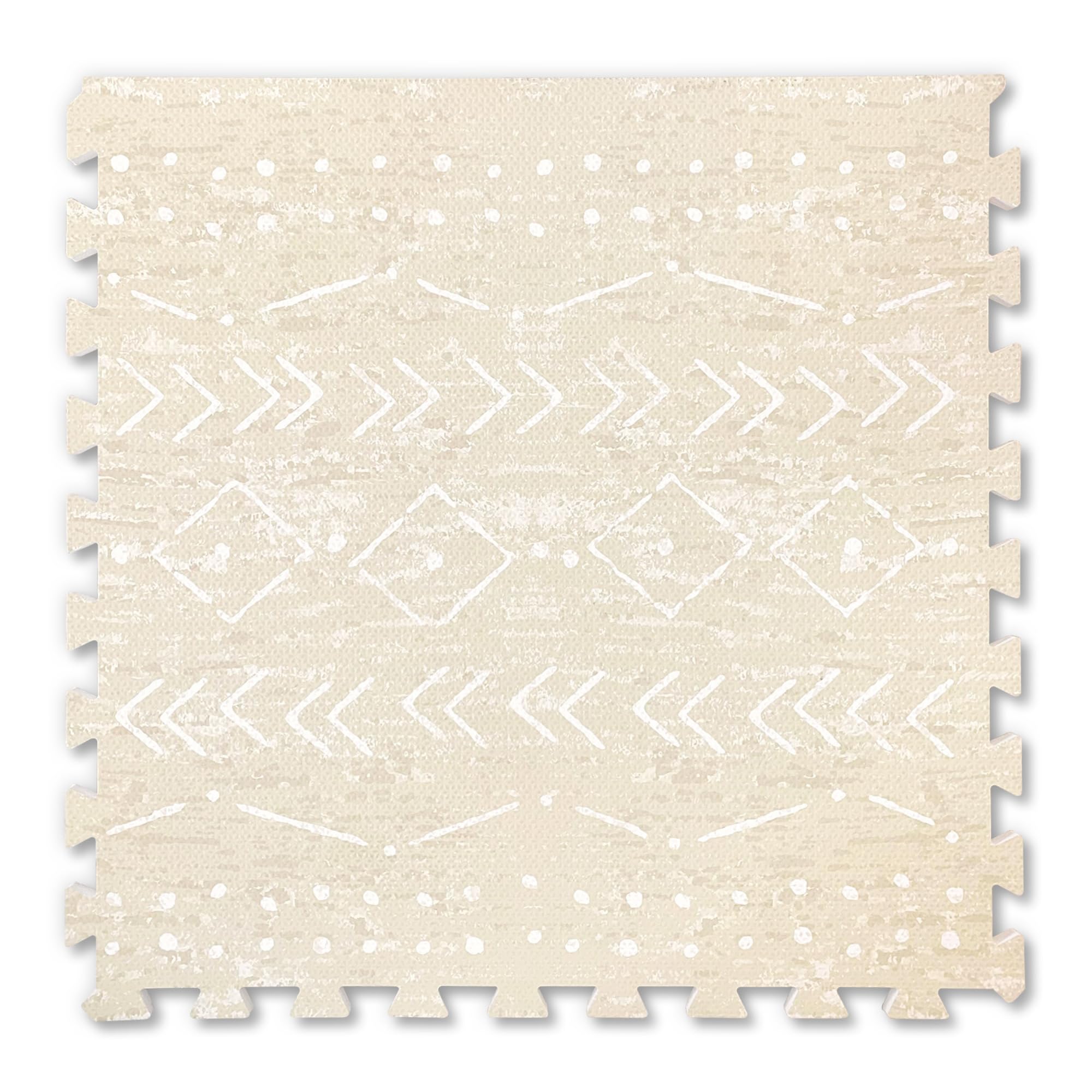 Lillefolk Baby Foam Play Mat - Non-Toxic Interlocking Tiles for Kids & Toddlers - 6x4ft Beige Soft Foam Floor Mat for Crawling, Tummy Time, Playroom and Nursery Safety