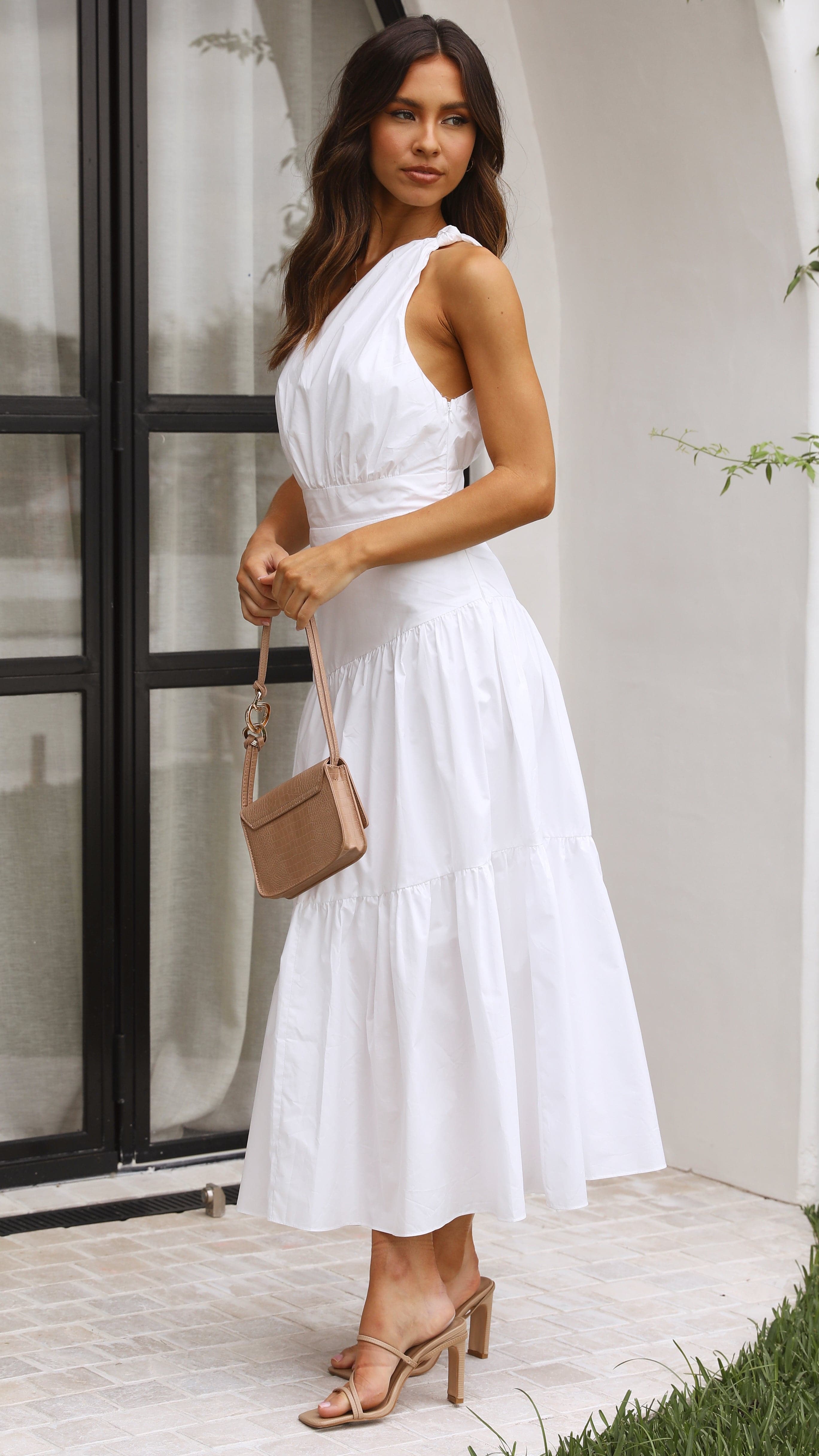 Jayma Maxi Dress for Women - Flowy Long Summer Dress in White | Perfect for Beach, Vacation & Casual Outings