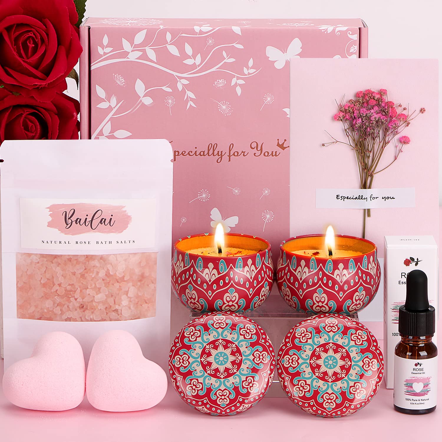 Unique Self Care Gift Set for Women - Relaxing Birthday Pamper Hampers Kit with Bath Essentials | Thoughtful Present for Best Friend, Sister, Mom | Perfect for Spa Nights, Get Well Soon Gifts & Stress Relief