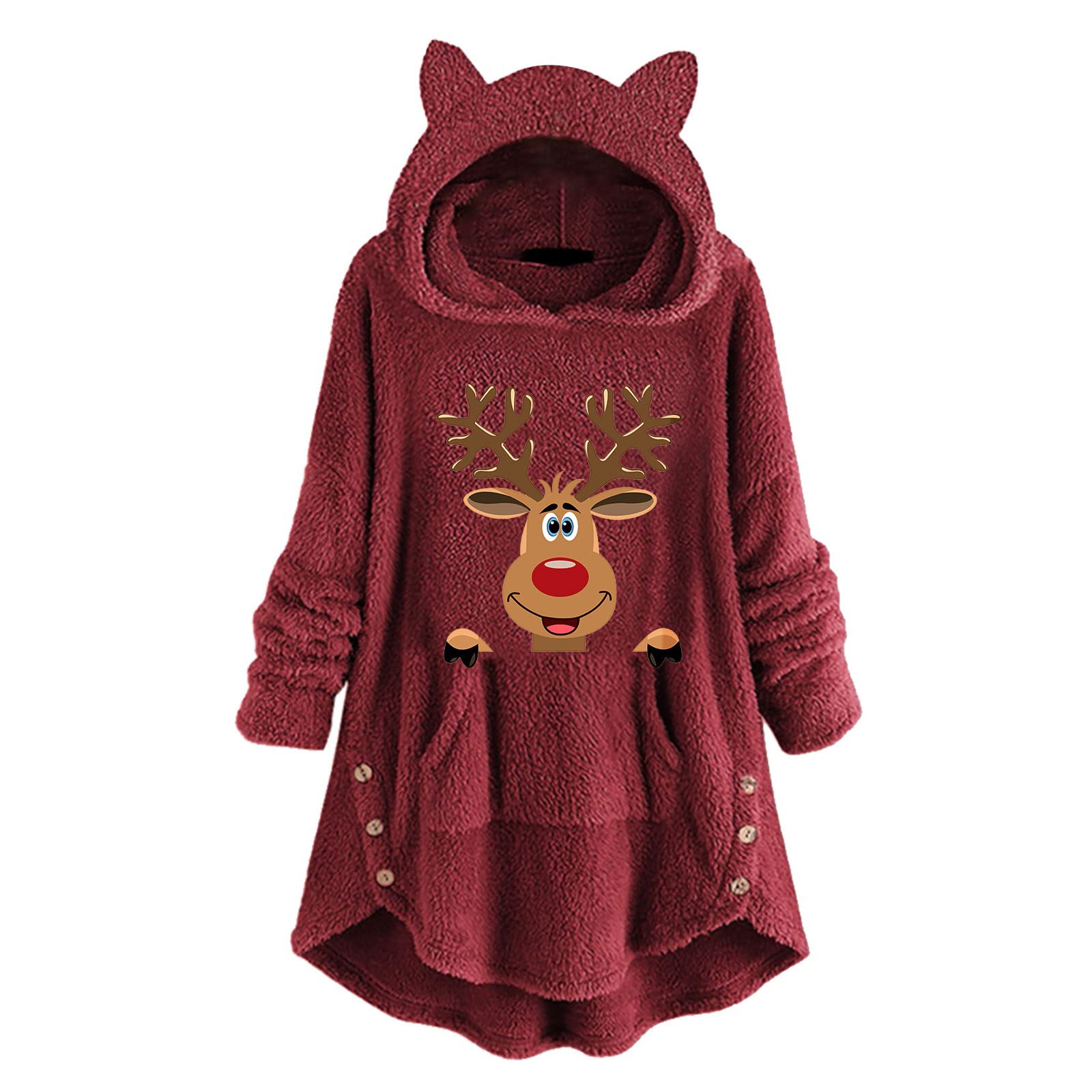 Women's Lightweight Zip-Up Sweater Hoodie - Cozy Christmas Tops & Winter Blouse - Perfect for Holiday Parties, Casual Outings & Cold Weather Layering
