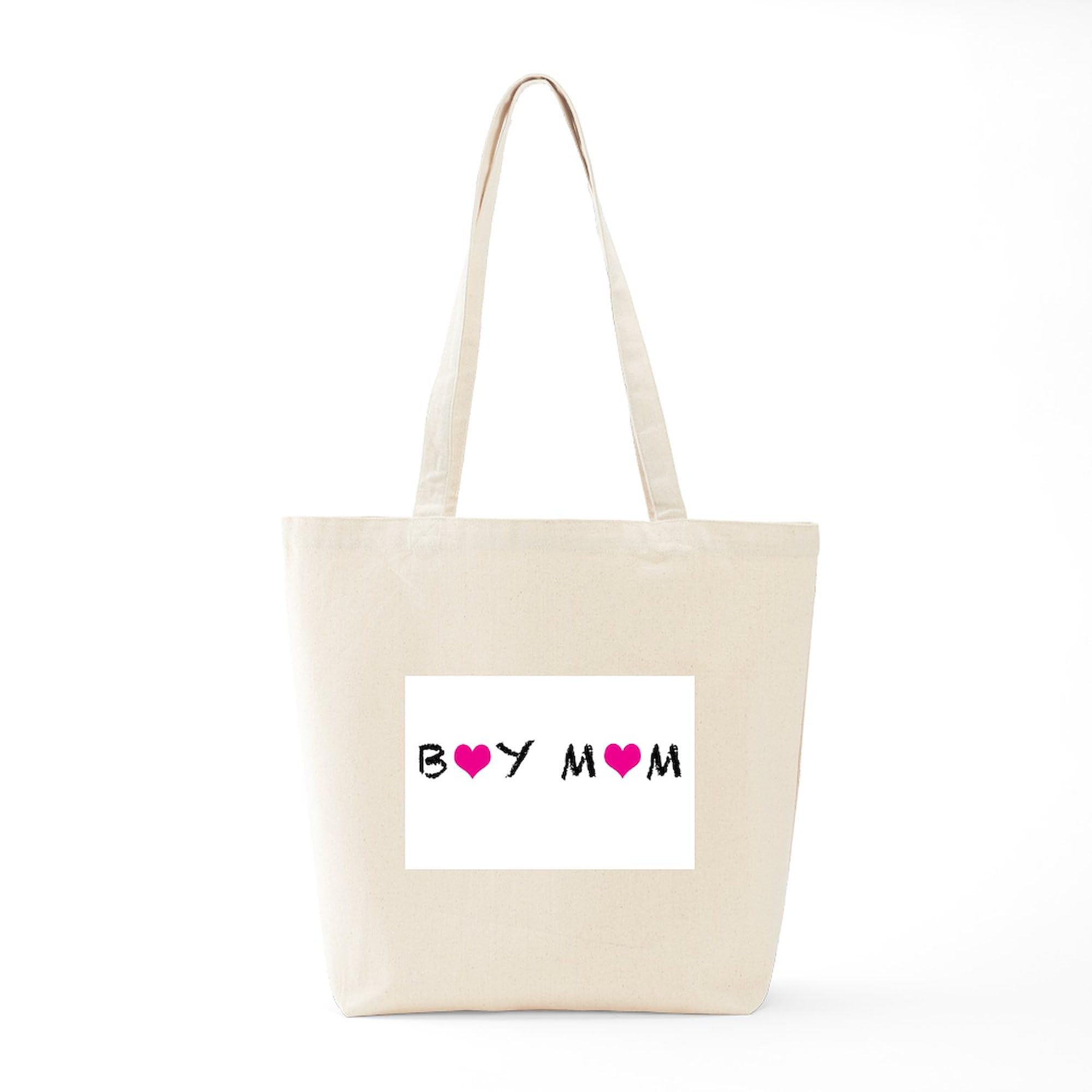 Stylish Boy Mom Tote Bag - Natural Canvas Reusable Shopping Bag for Women | Perfect for Groceries, Beach Trips & Daily Errands