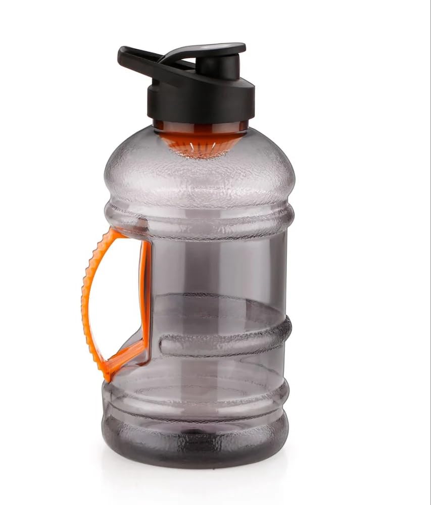 KinKart 1.5L (50oz) Gym & Sports Water Bottle with Mixer Shaker - BPA Free Leak Proof Orange Fitness Bottle for Workout, Running, Hiking & Outdoor Activities