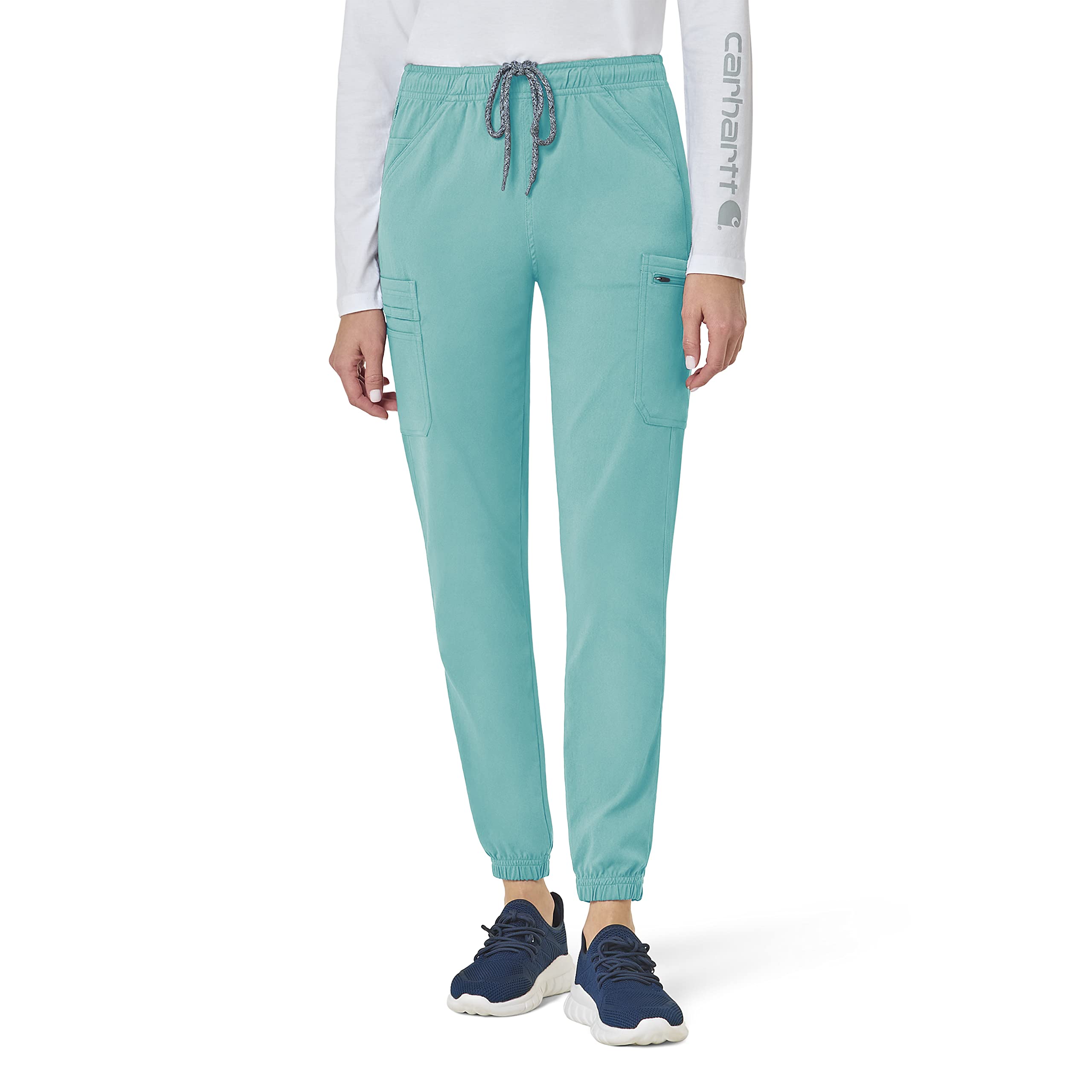 Carhartt Women's Cargo Jogger Scrub Pants - Comfortable Work Pants for Nurses, Medical Professionals & Outdoor Activities