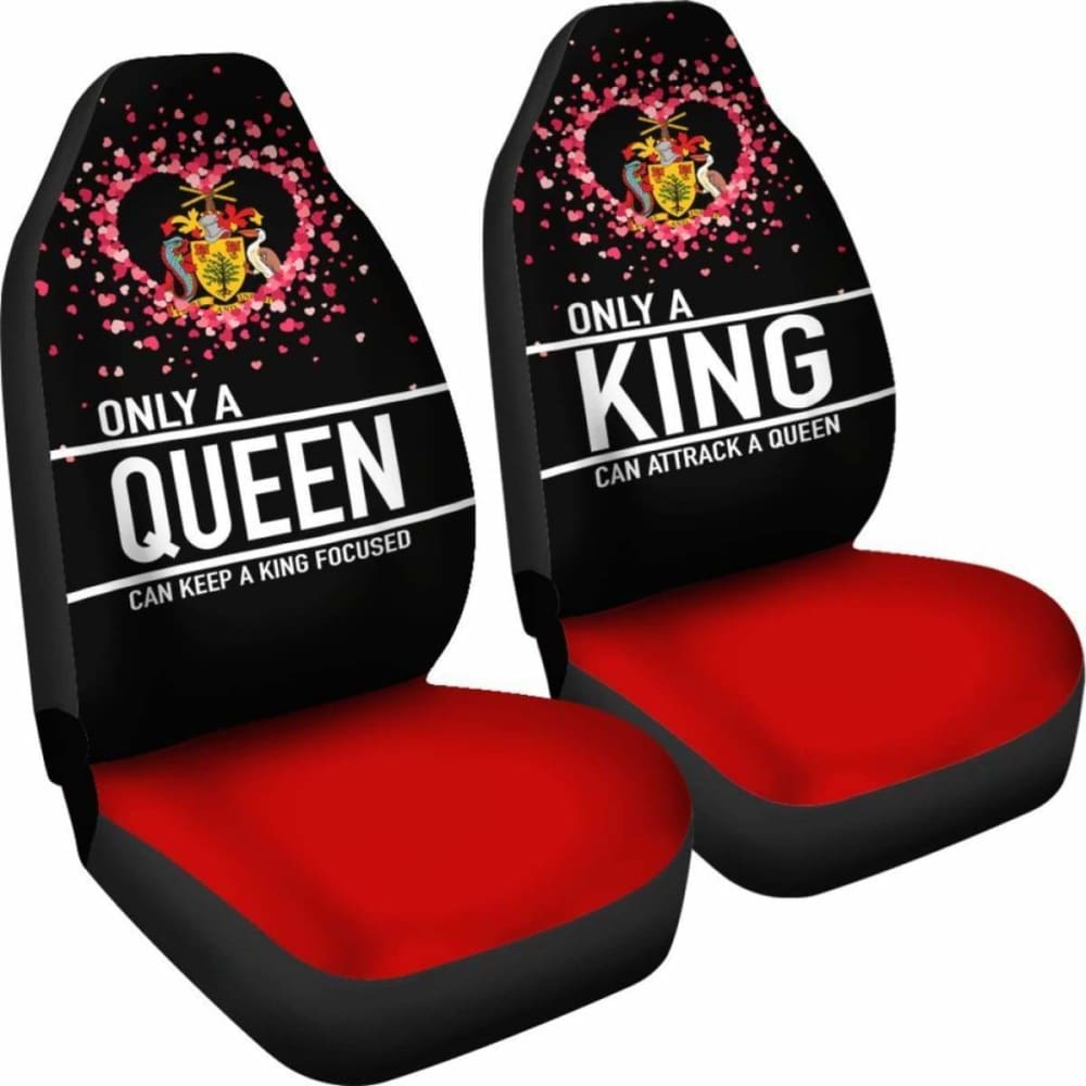 Premium Barbados Car Seat Covers for Couples - Valentine's Day Gift Set of 2 - Soft & Durable Auto Accessories - Perfect for Romantic Road Trips & Date Nights